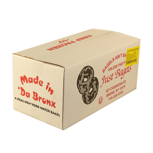 Just Bagels Everything Bagel Sliced 4 Ounce, 6 Each - 8 Per Case.