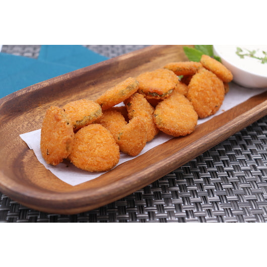 Harvest Creations Spicy Breaded Pickles 2 Pound Each - 6 Per Case.