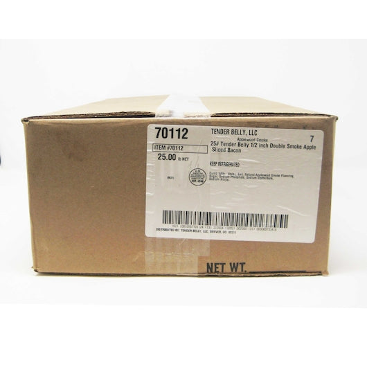 Tender Belly Applewood Double Smoked Sliced Bacon, 1 Count - 1 Per Case.