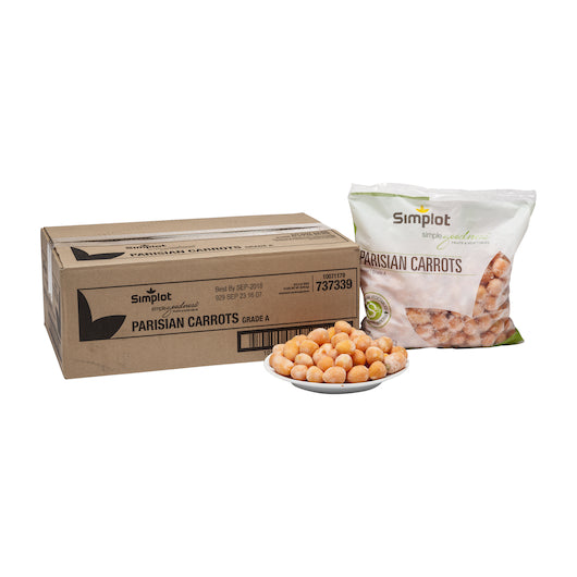 Simplot Simple Goodness Premium Vegetables Parisian Carrots 2.5 Pound Each - 6 Per Case.
