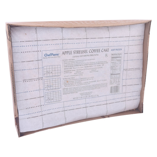 Chef Pierre Apple Streusel Coffee 12x16 Cake 4.875 Pound Each - 3 Per Case.