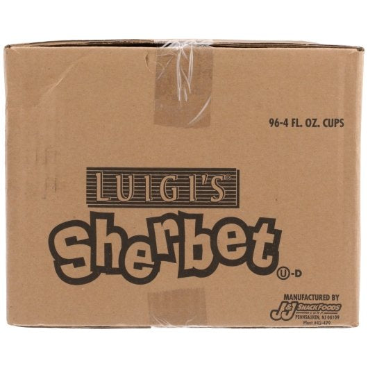Luigi Raspberry Sherbet Cups 4 Fluid Ounce - 96 Per Case.