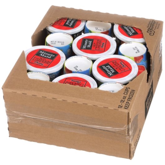 Minute Maid Soft Frozen Limeade Cherry Cup 12 Ounce Size - 12 Per Case.