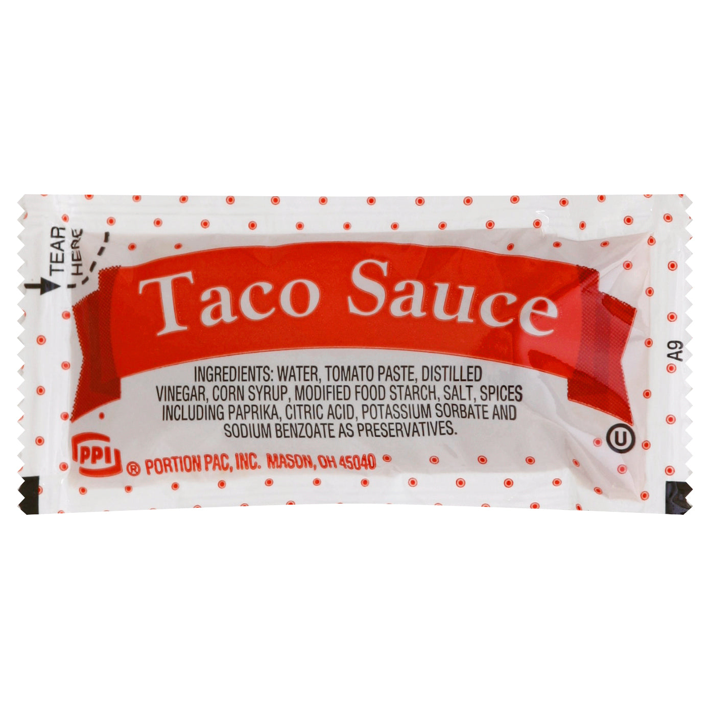 PPI Single Serve Taco Sauce 9 Gram Packets 200 Per Case