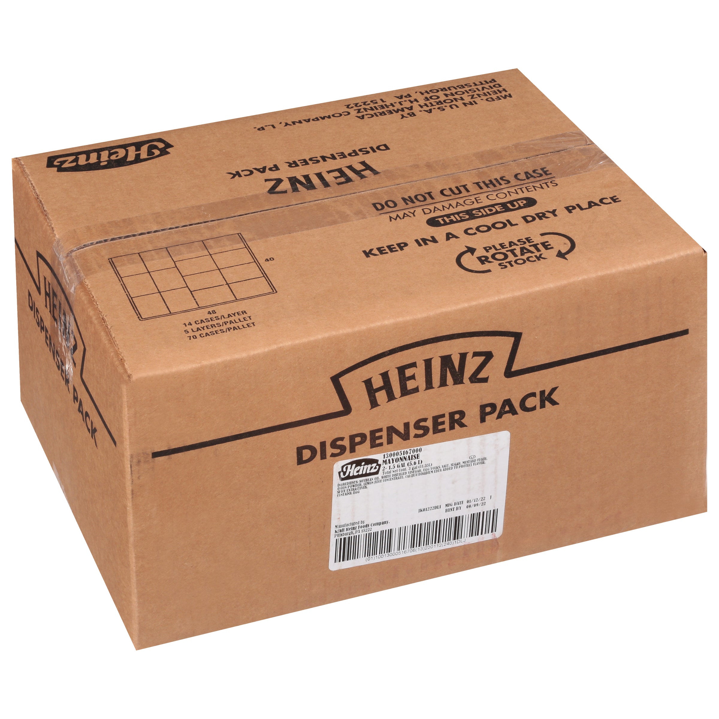 HEINZ Mayonnaise Dispenser Pack 1.5 gal. 2 Per Case