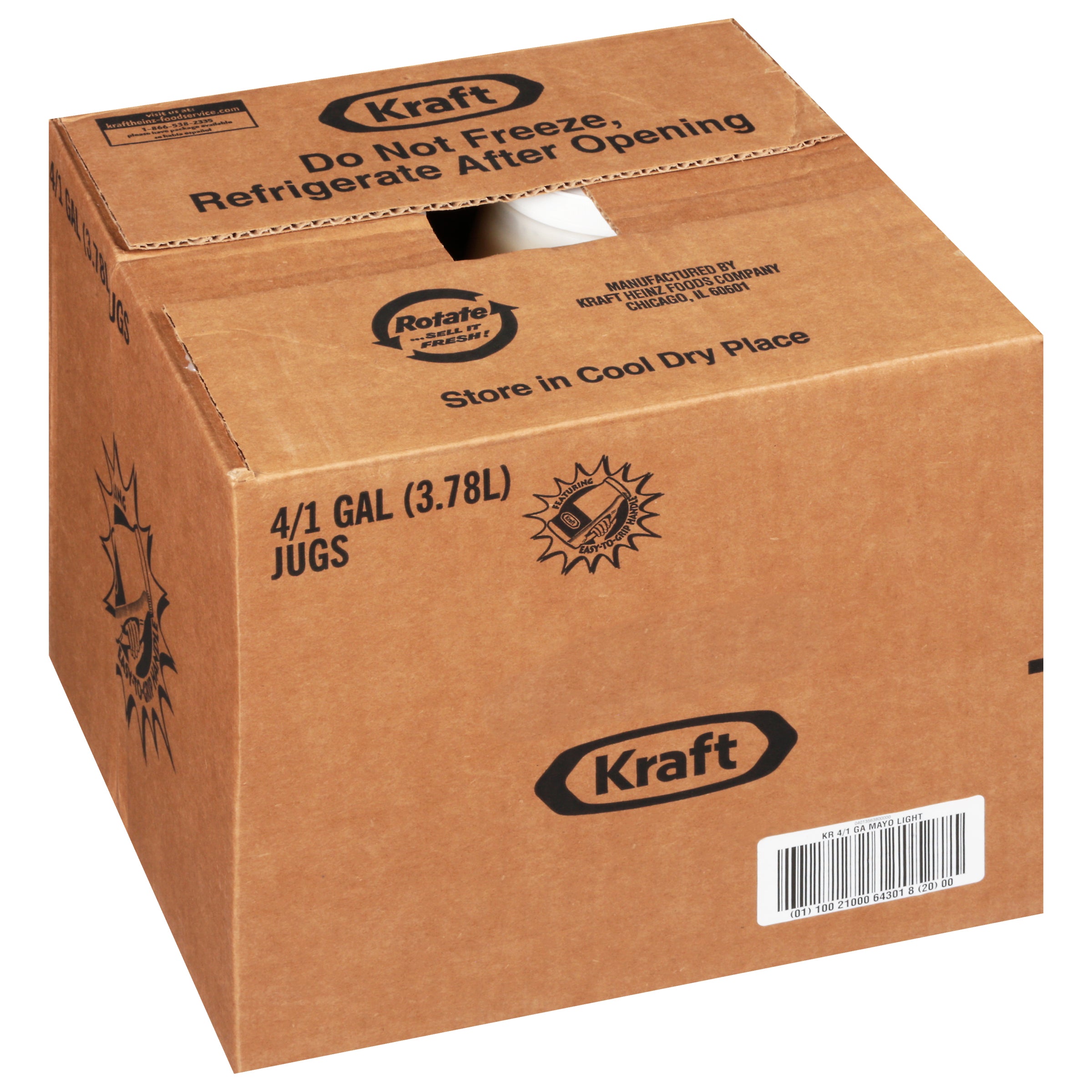 KRAFT Light Mayonnaise 1 gal. Jugs 4 Per Case