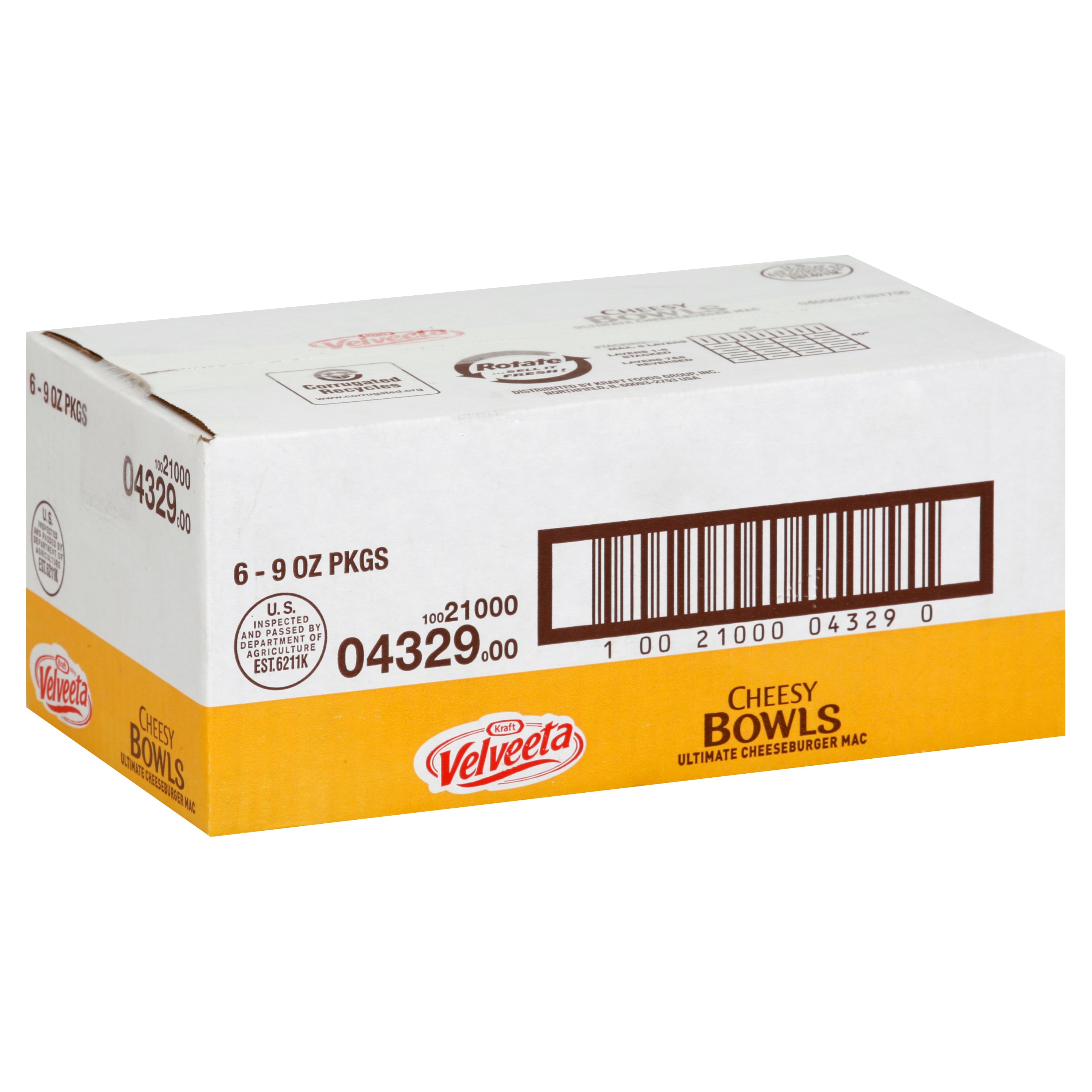 Velveeta Cheesy Skillets Dinner Ultimate Cheeseburger 9 Ounce Size - 6 Per Case.