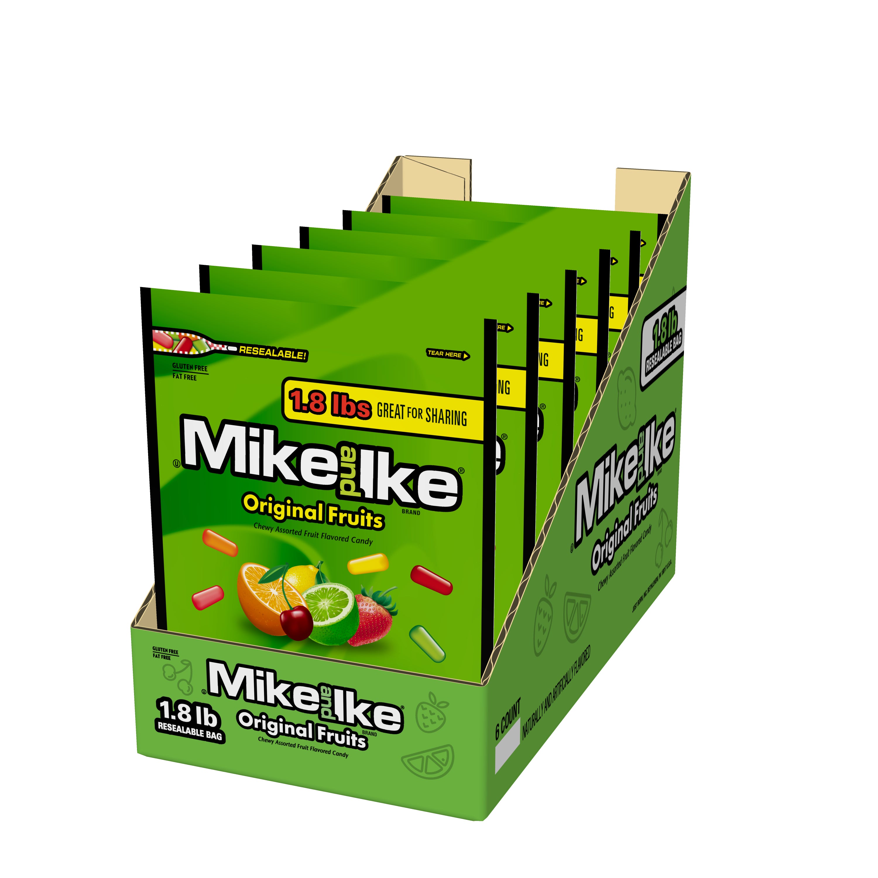 Mike And Ike® Original Fruits Standup BagCase 28.8 Ounce Size - 6 Per Case.