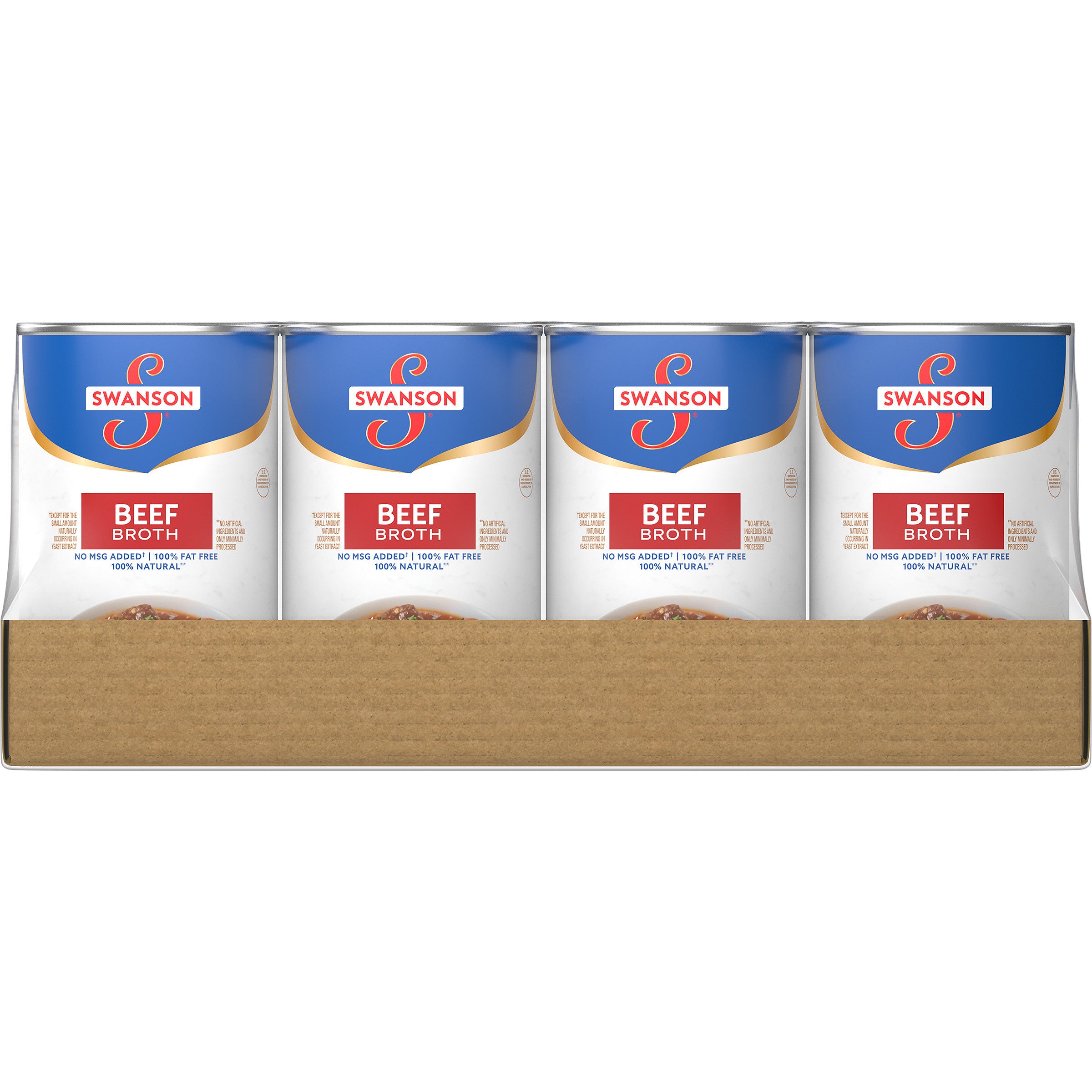 Swanson Beef Broth 49.5 Ounce Size - 12 Per Case.