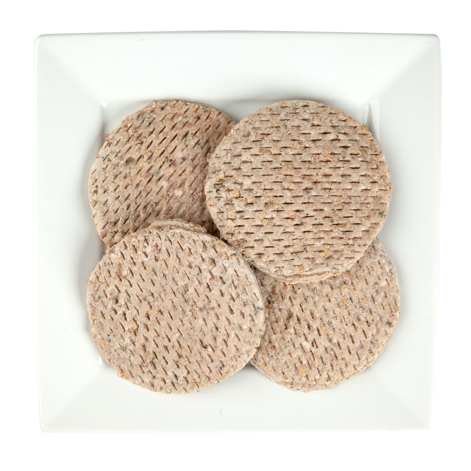 Beef And Pork Patties Pizza Seasoned With Provolone Cheese 4 Ounce Size - 40 Per Case.