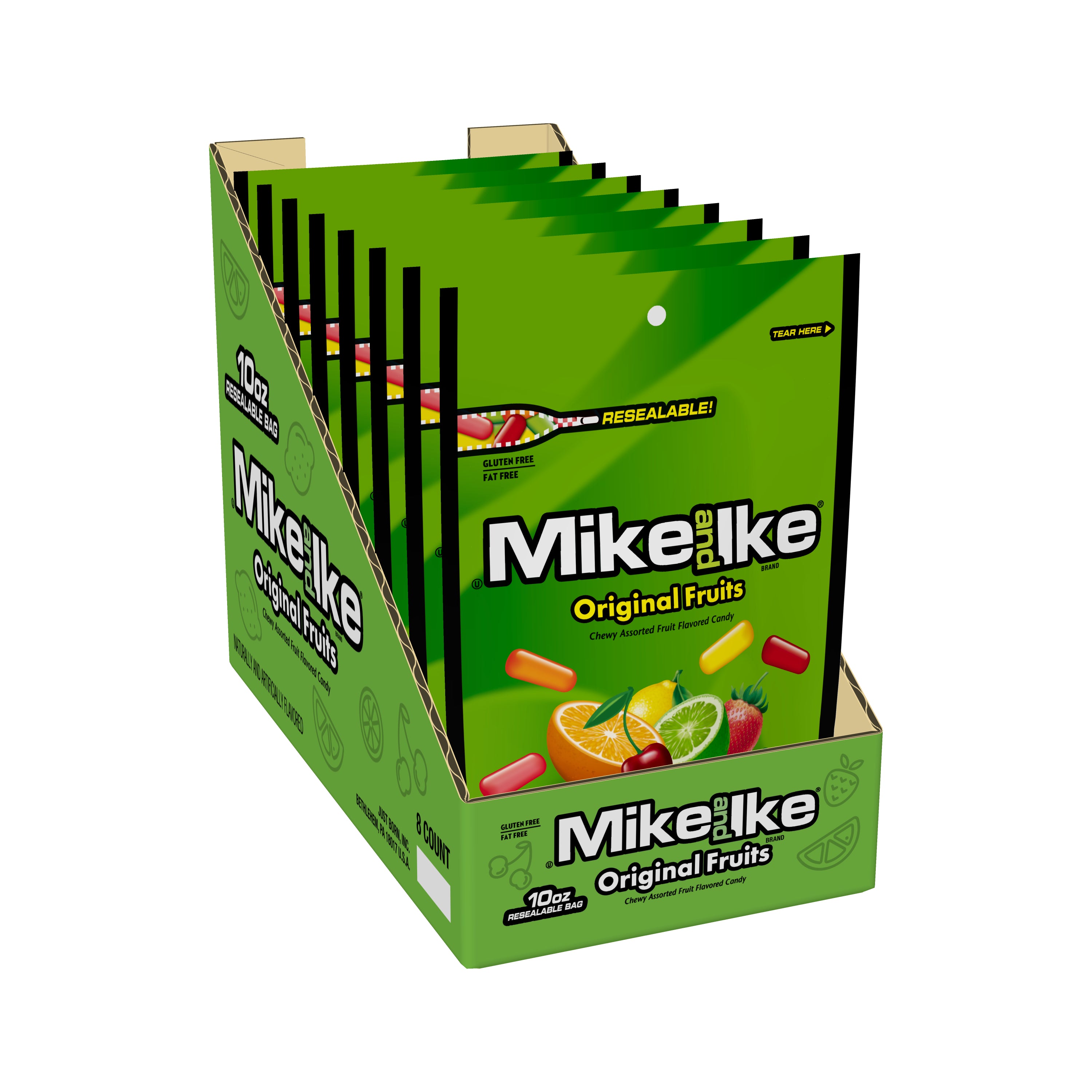 Mike And Ike® Original Fruits Stand Up BagCase 10 Ounce Size - 8 Per Case.