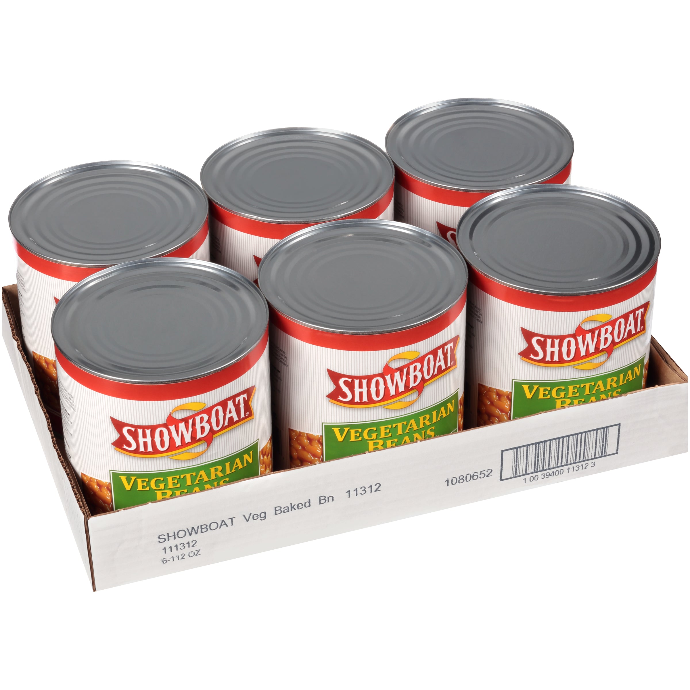 Showboat Vegetarian Beans In Tomato Sauce 112 Ounce Size - 6 Per Case.