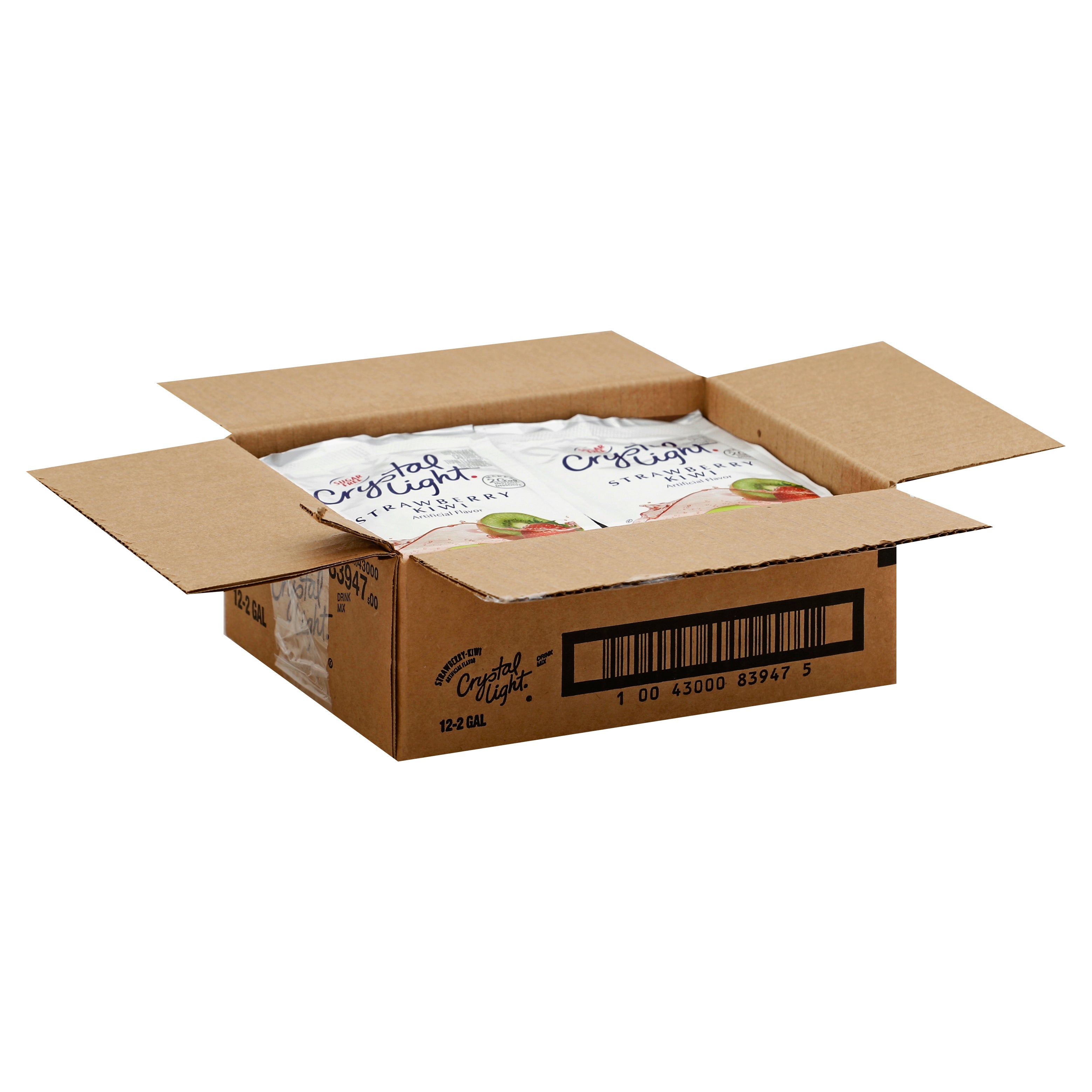 CRYSTAL LIGHT Sugar Free Strawberry Kiwi Powdered Beverage Mix 1.9 Ounce Pouch 12