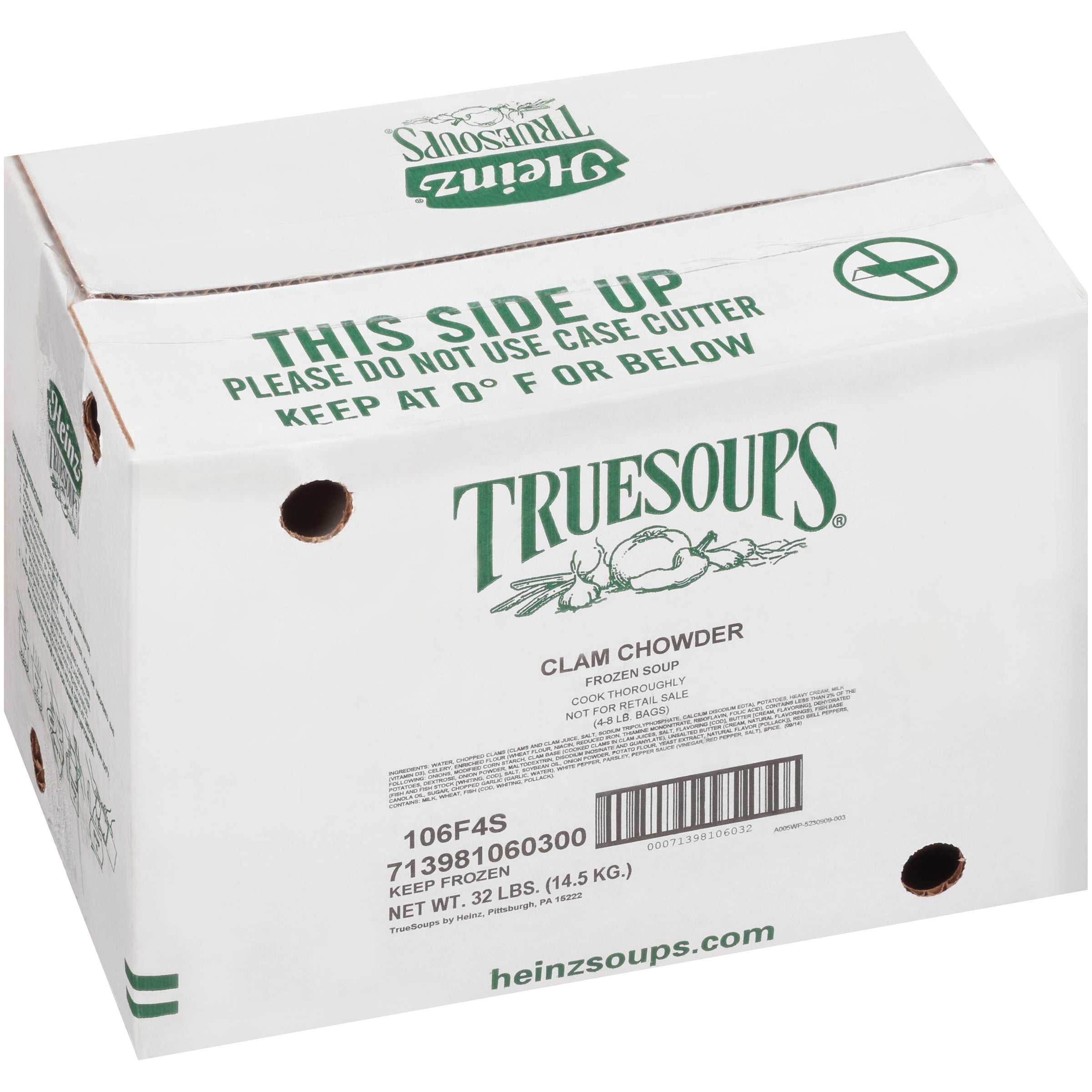 HEINZ TRUESOUPS Clam Chowder Soup 8 lb. Bag 4 Per Case