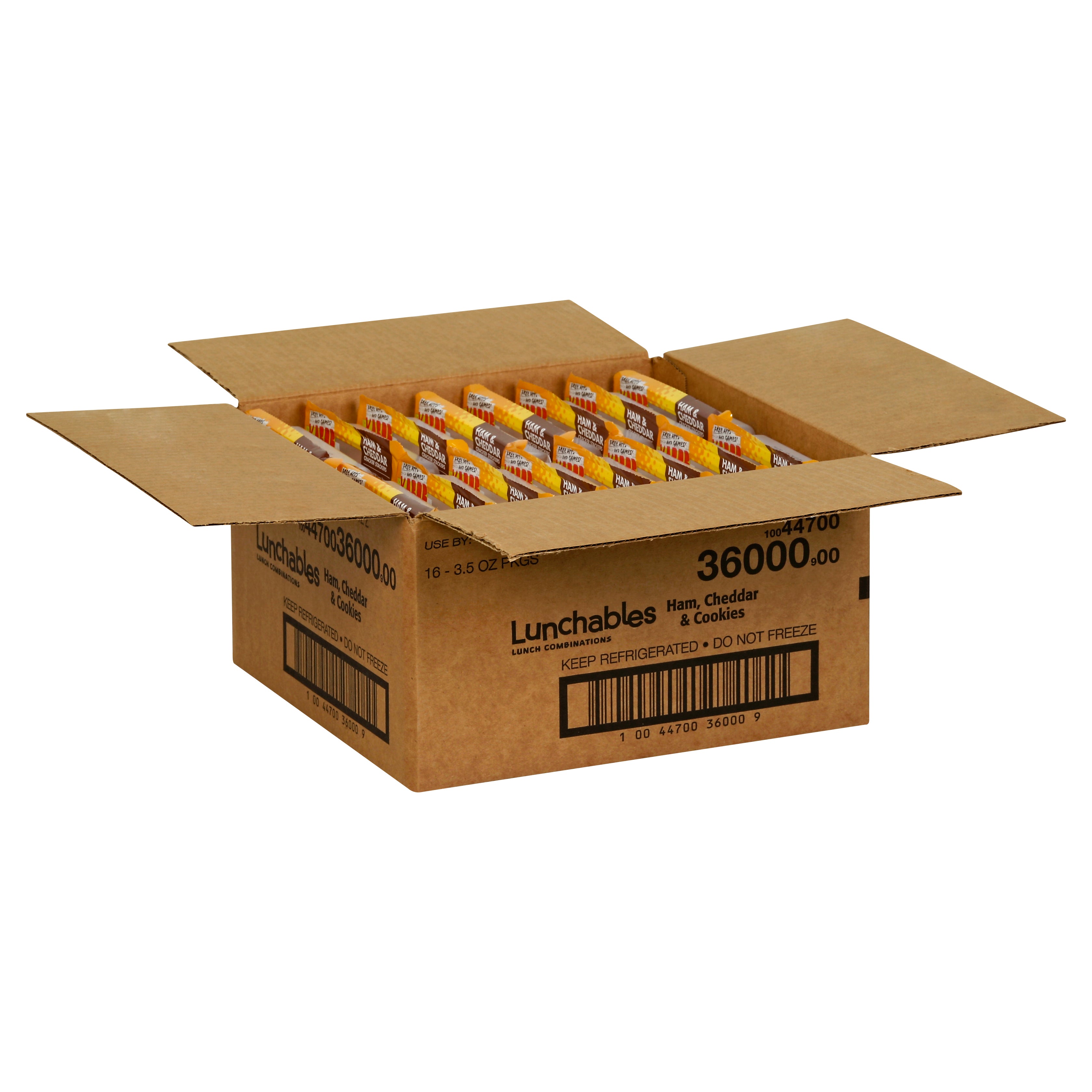 Oscar Mayer Lunchables Ham & Cheddar Cheese With Vanilla Creme Cookies, 3.5 Ounce Size - 16