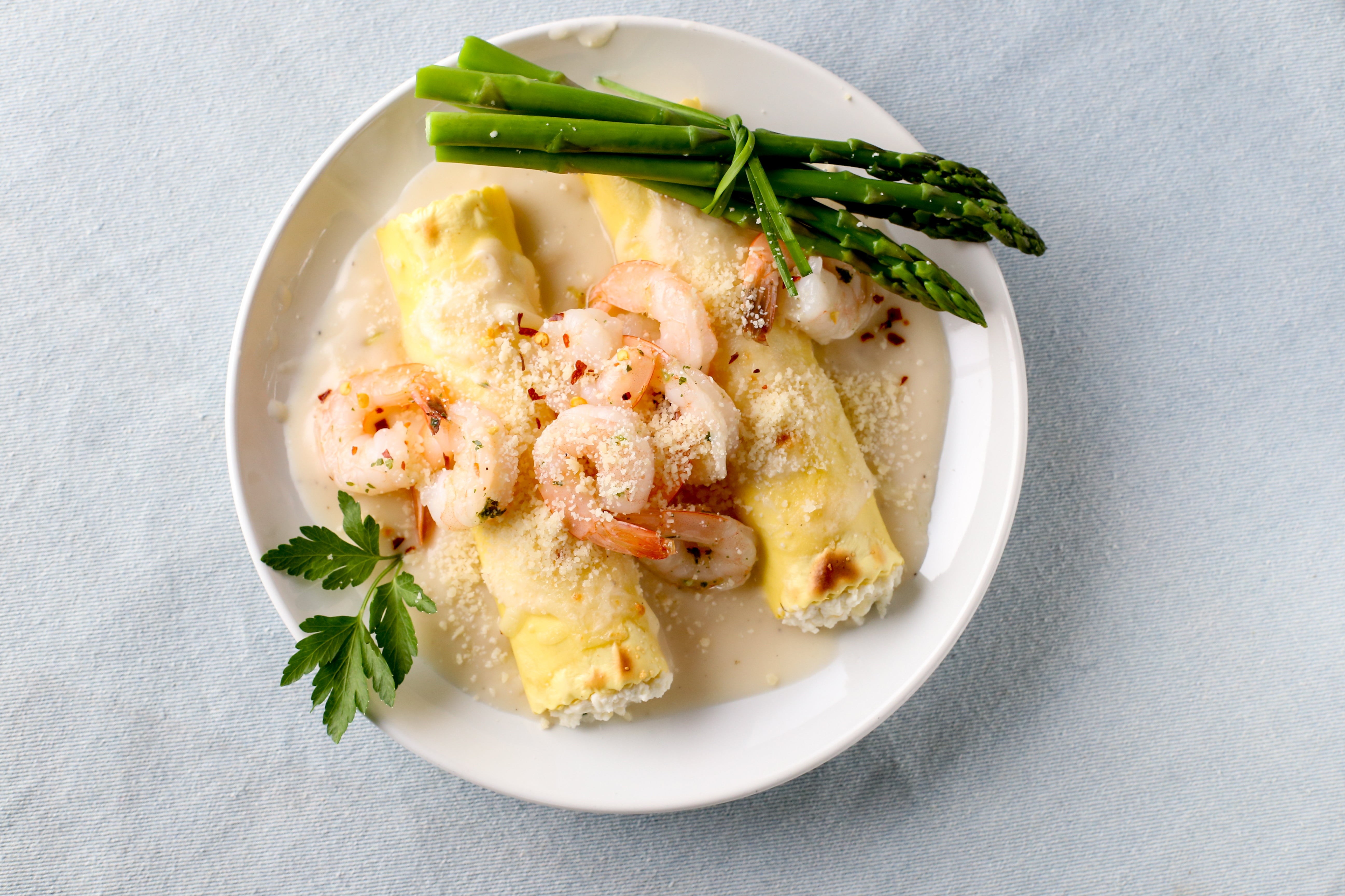 Louisa Foods Lobster Shrimp & Scallop Cannelloni 3 Ounce Size - 36 Per Case.