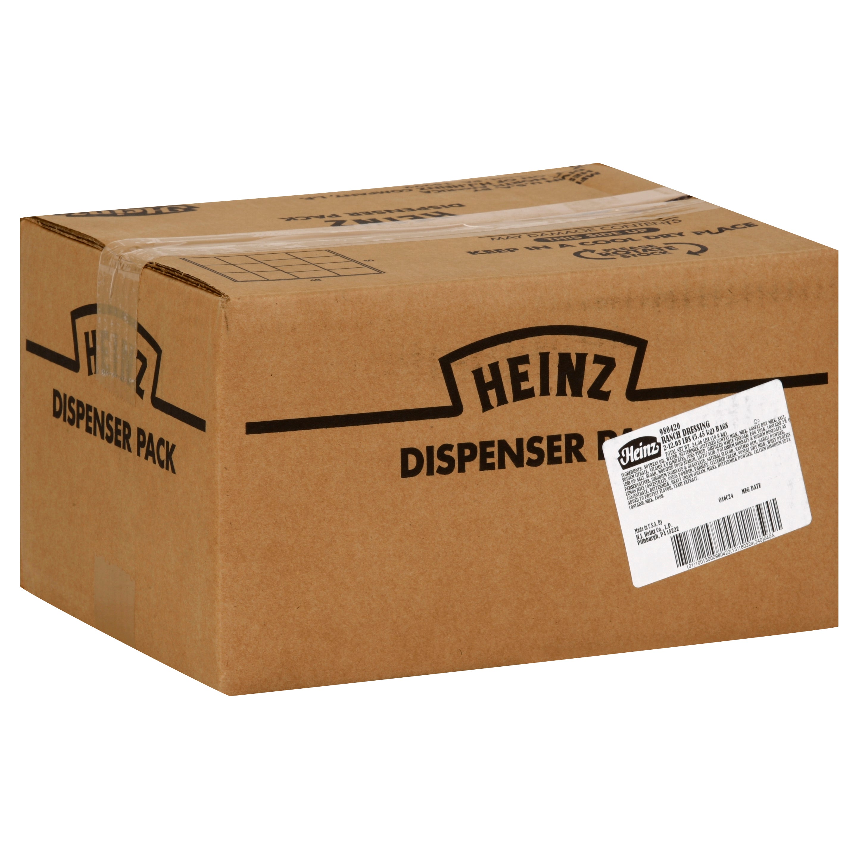 HEINZ Ranch Dressing Dispenser Pack 1.5 gal. 2 Per Case