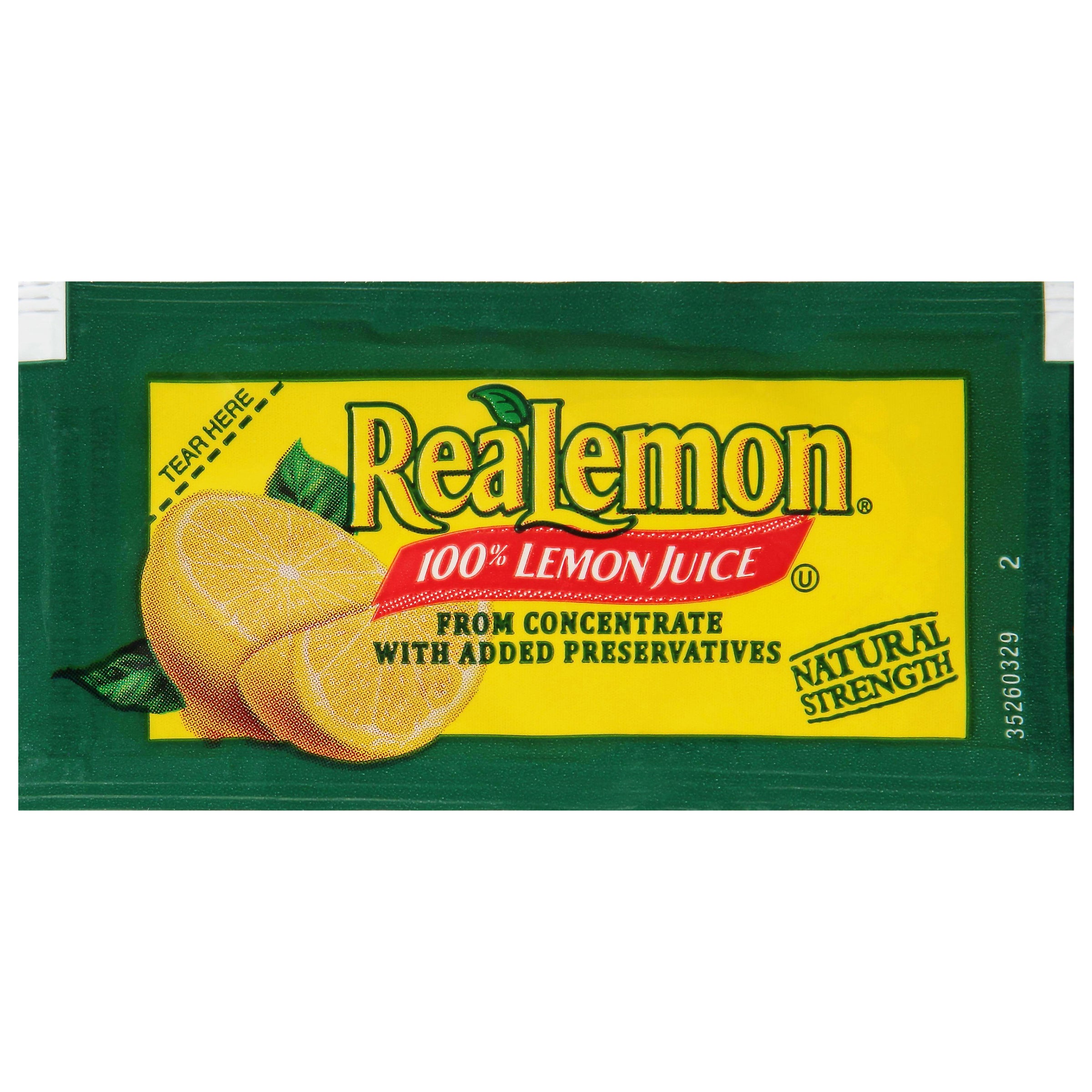 REALEMON Single Serve Lemon Juice 4 gr. 200 Per Case