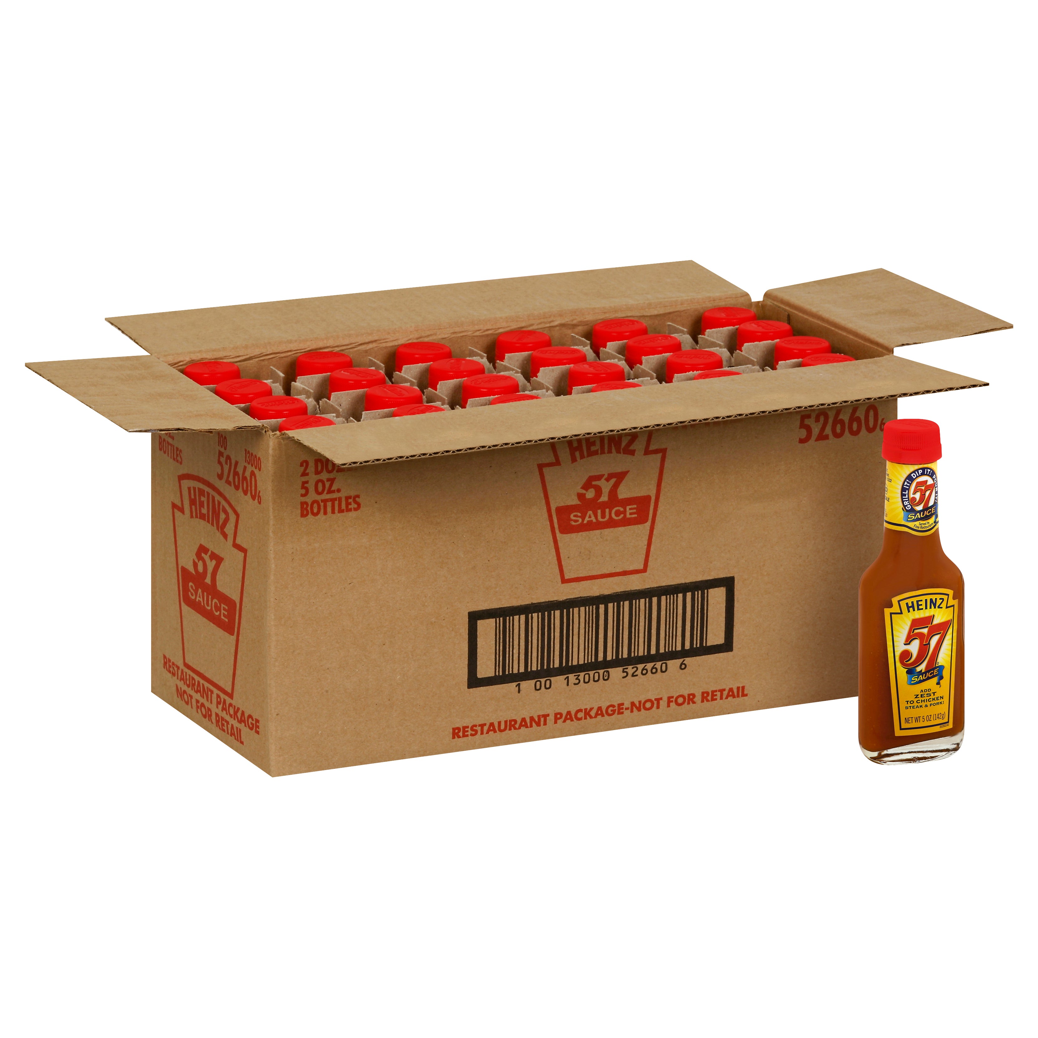 HEINZ 57 Sauce Bottle 5 Ounce Bottle 24