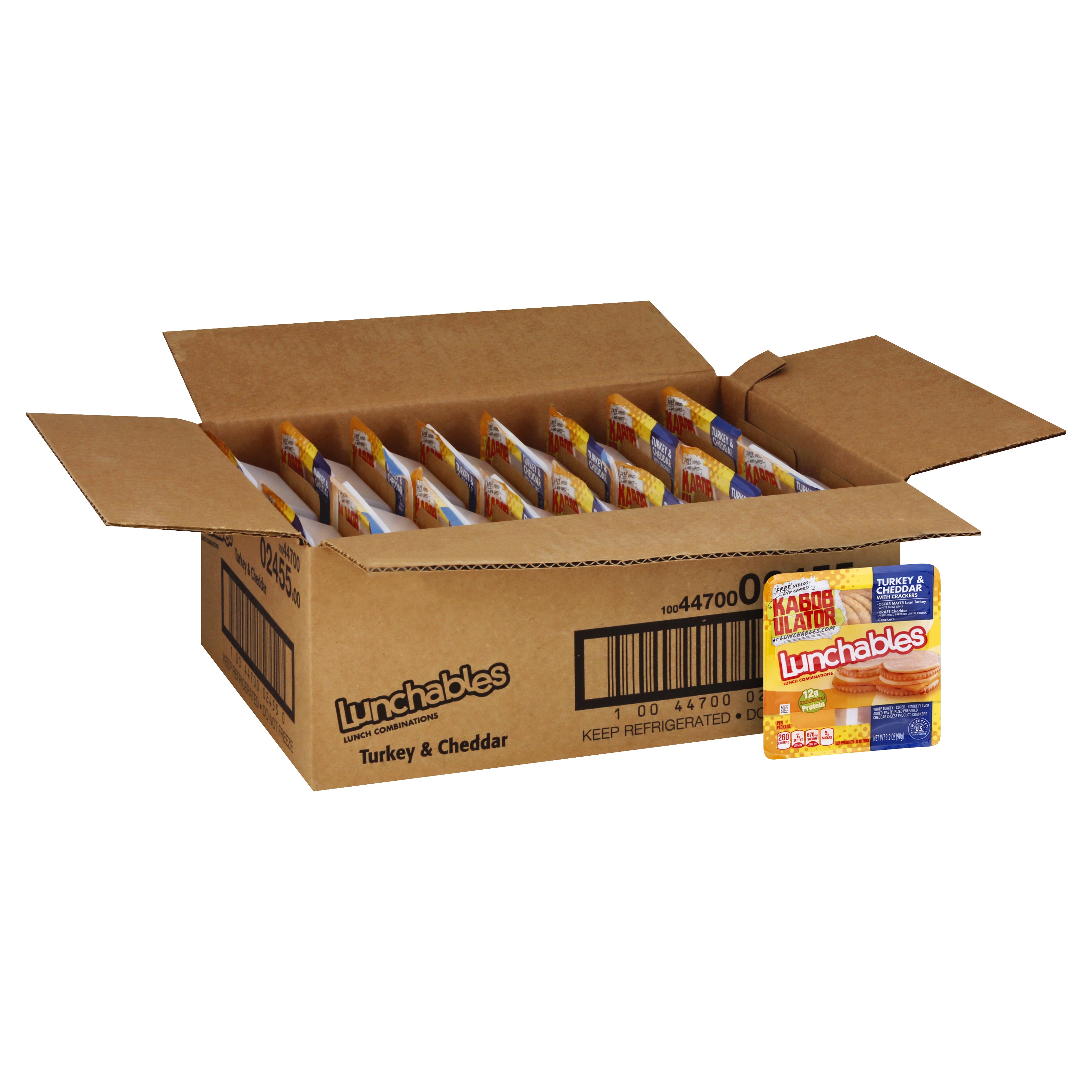 Lunchable Turkey & Cheddar Cheese, 3.2 Ounce Size - 16 Per Case.