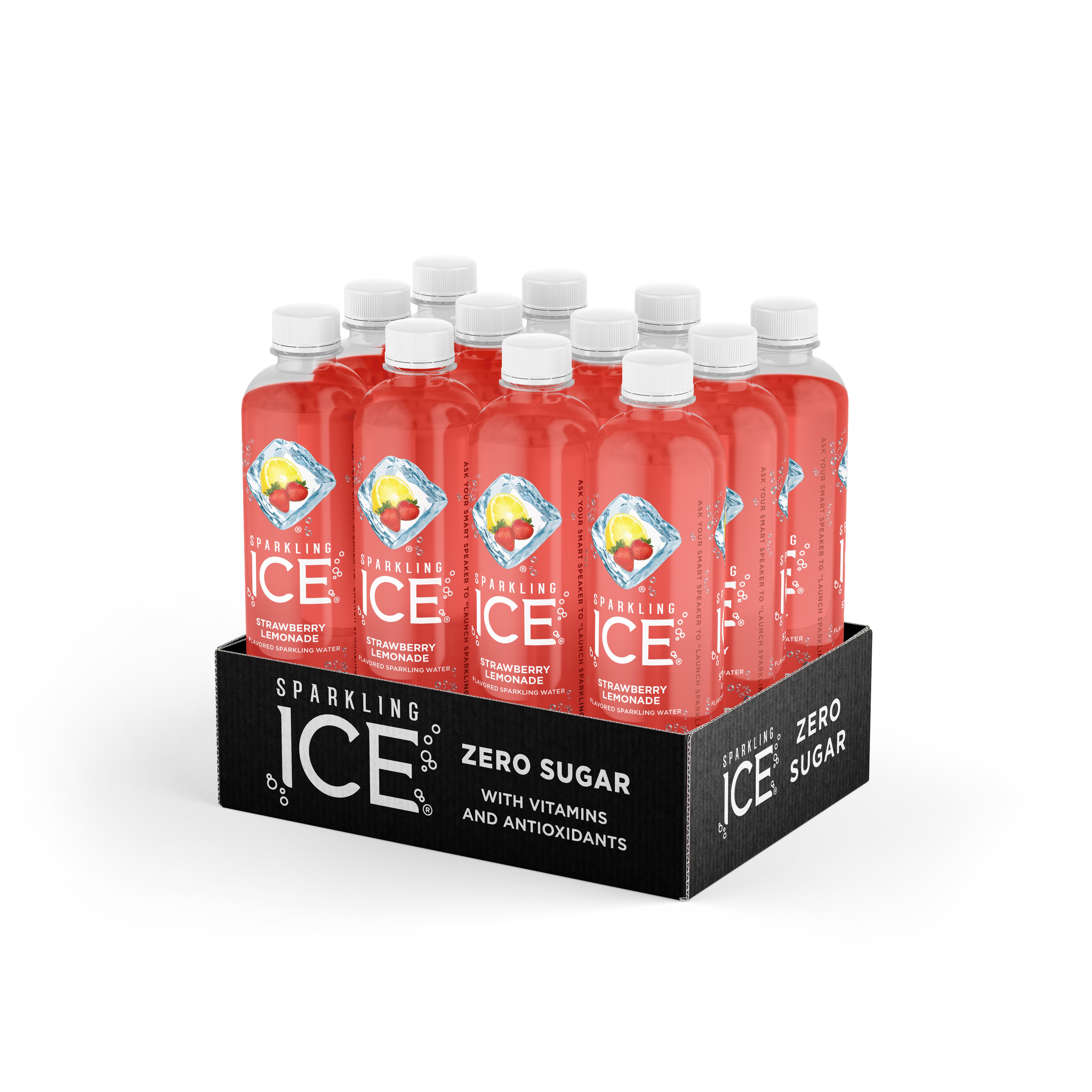 Sparkling Ice Strawberry Lemonade With Antioxidants And Vitamins Zero Sugar Bo 17 Fluid Ounce - 12 Per Case.