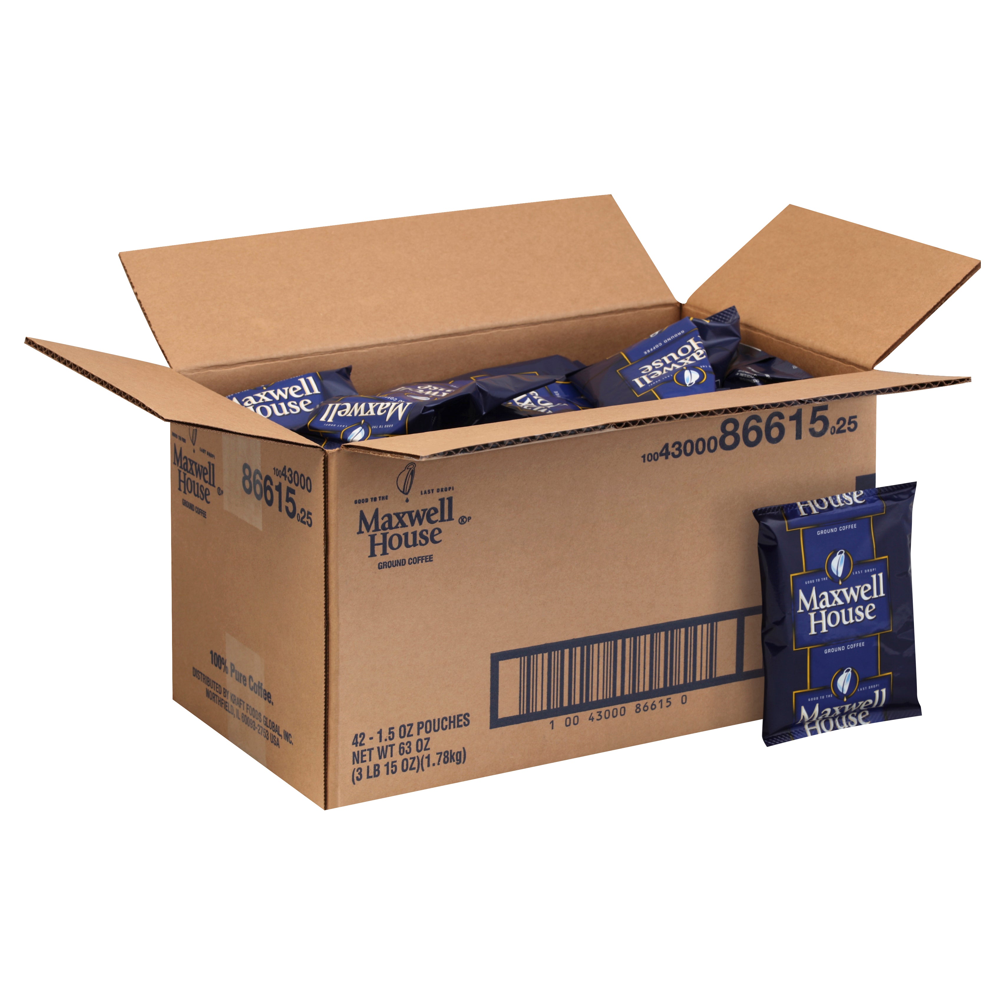 Maxwell House Ground Coffee 42 Casepack 1.5 Ounce Packets