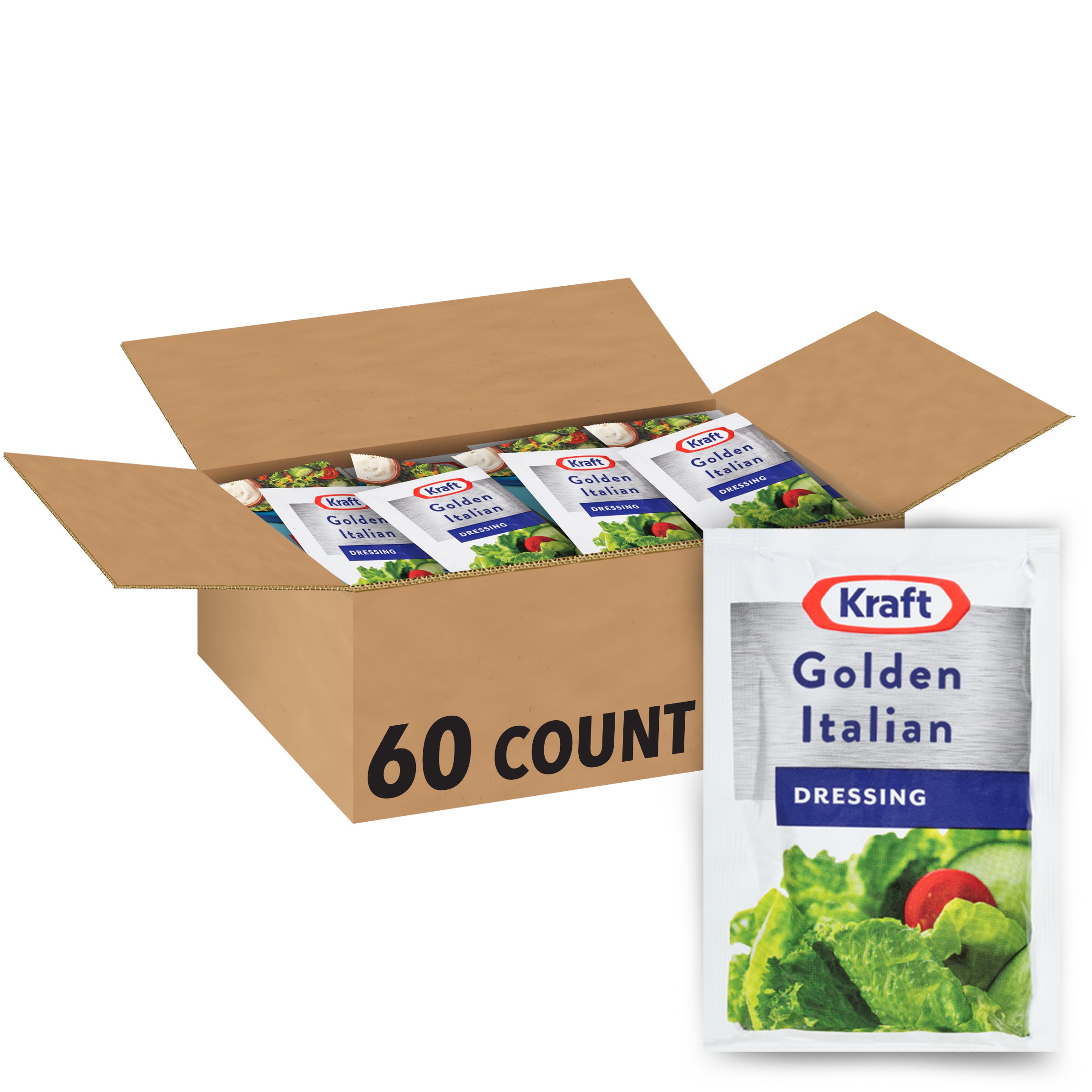 Kraft Heinz Kraft Golden Italian Dressing 60 Casepack 1.5 Ounce Packet
