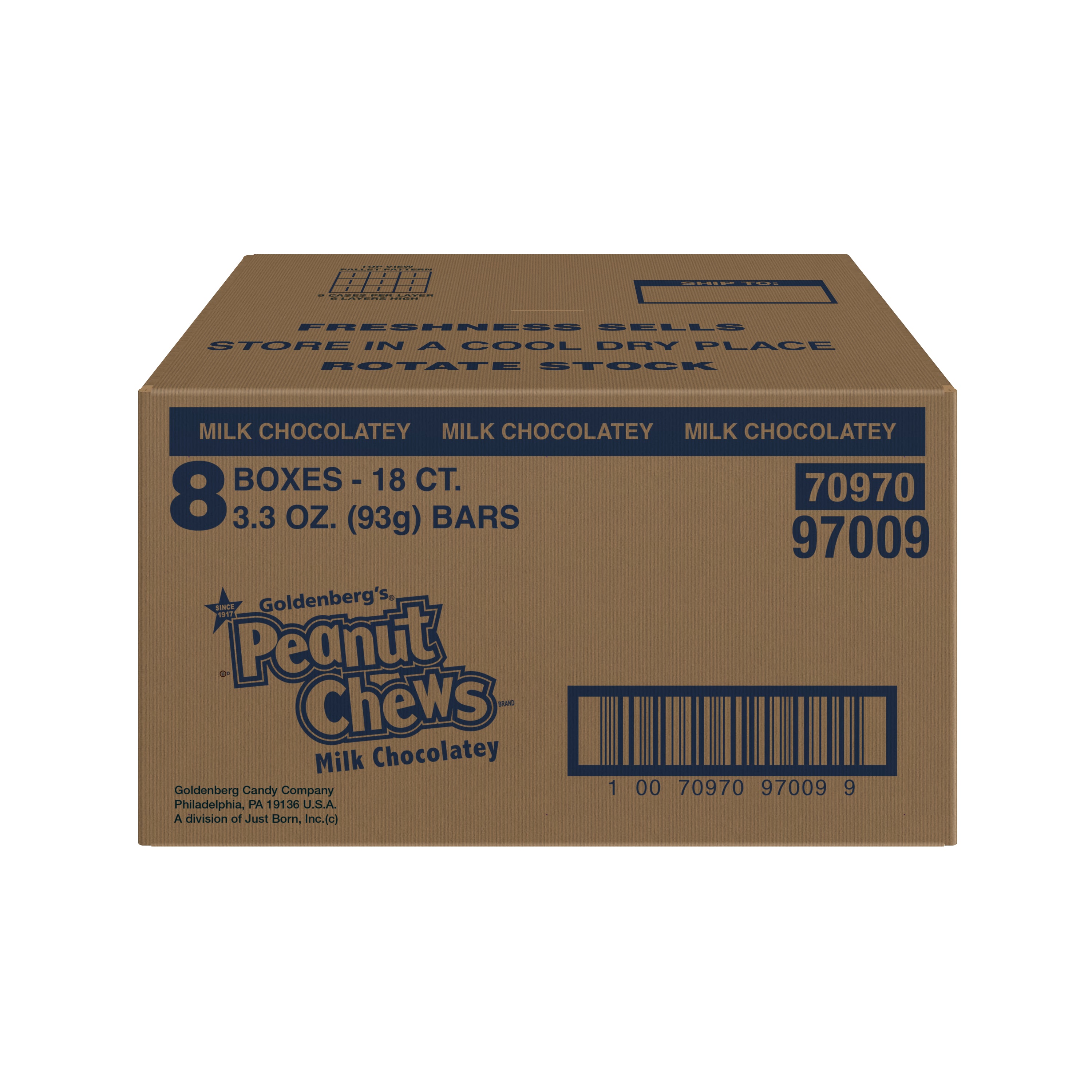 Peanut Chews® Milk Chocolatey Ctcase 3.3 Ounce Size - 144 Per Case.