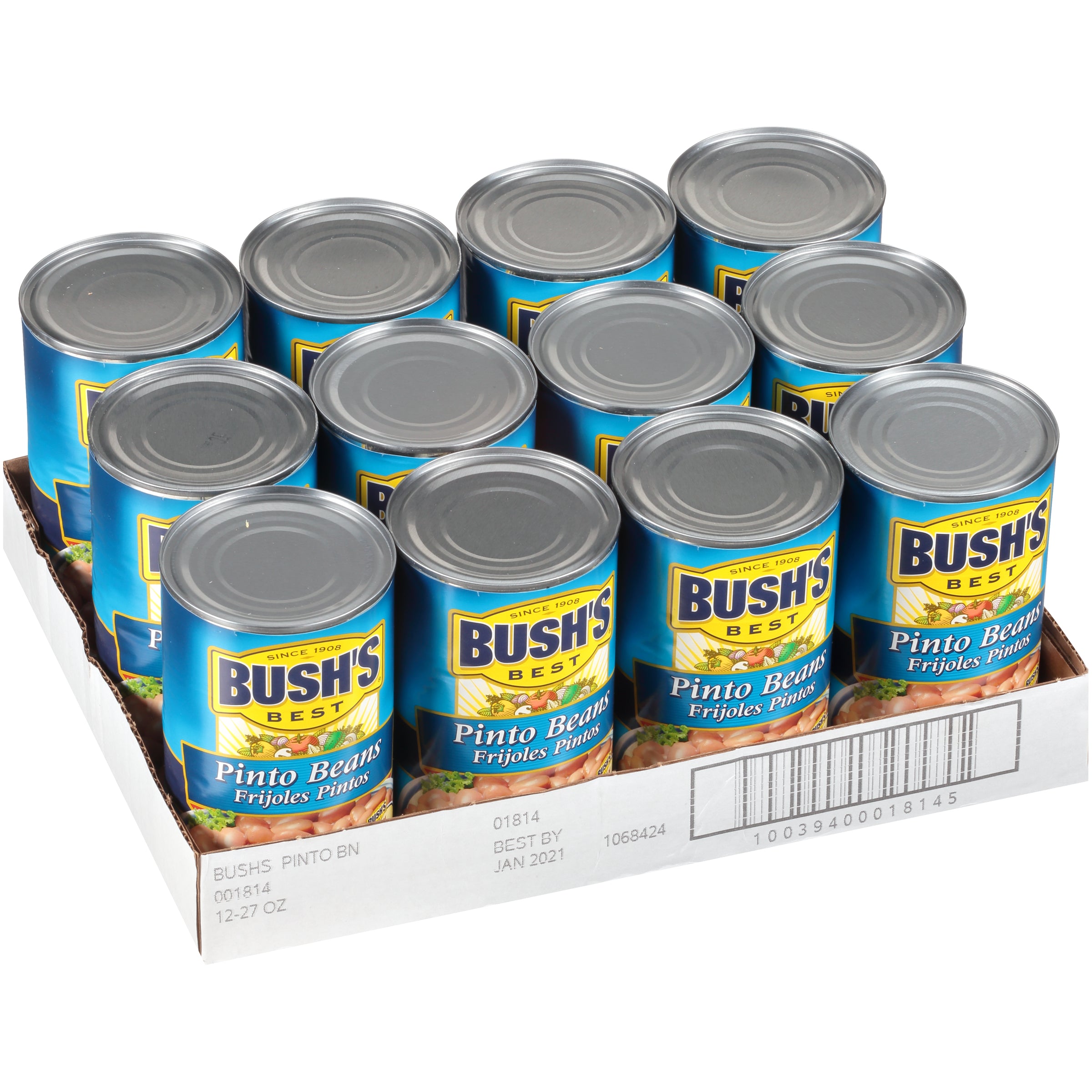 Bush's Best Pinto Beans 27 Ounce Size - 12 Per Case.