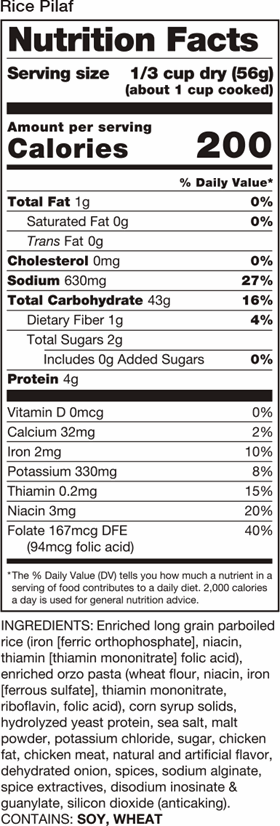 Producers Rice Par Excellence Rice Pilaf Seasoned Rice 36 Ounce Size - 6 Per Case.