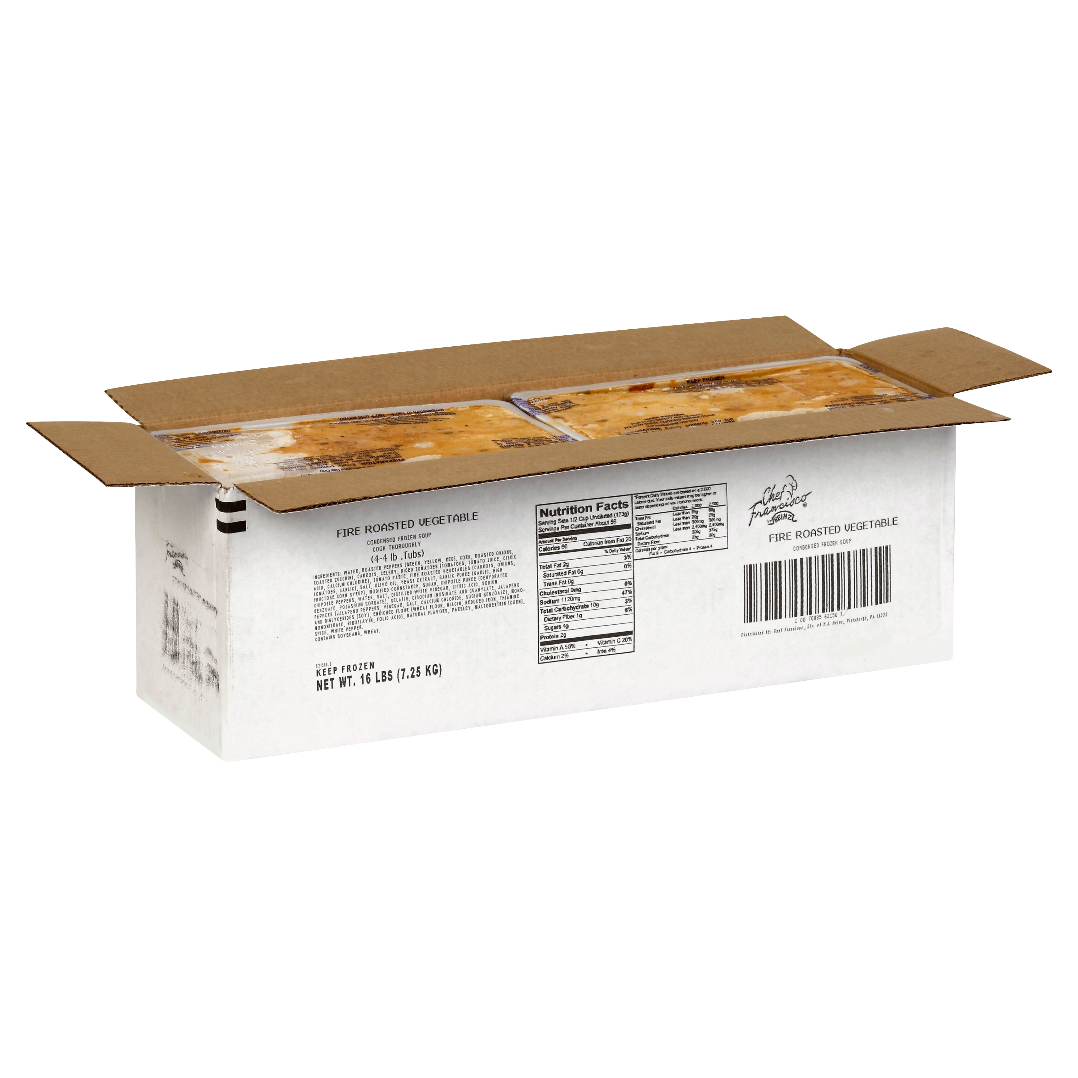 Chef Francisco Fire Roasted Vegetable Soup, 4 Pound Each - 4 Per Case.