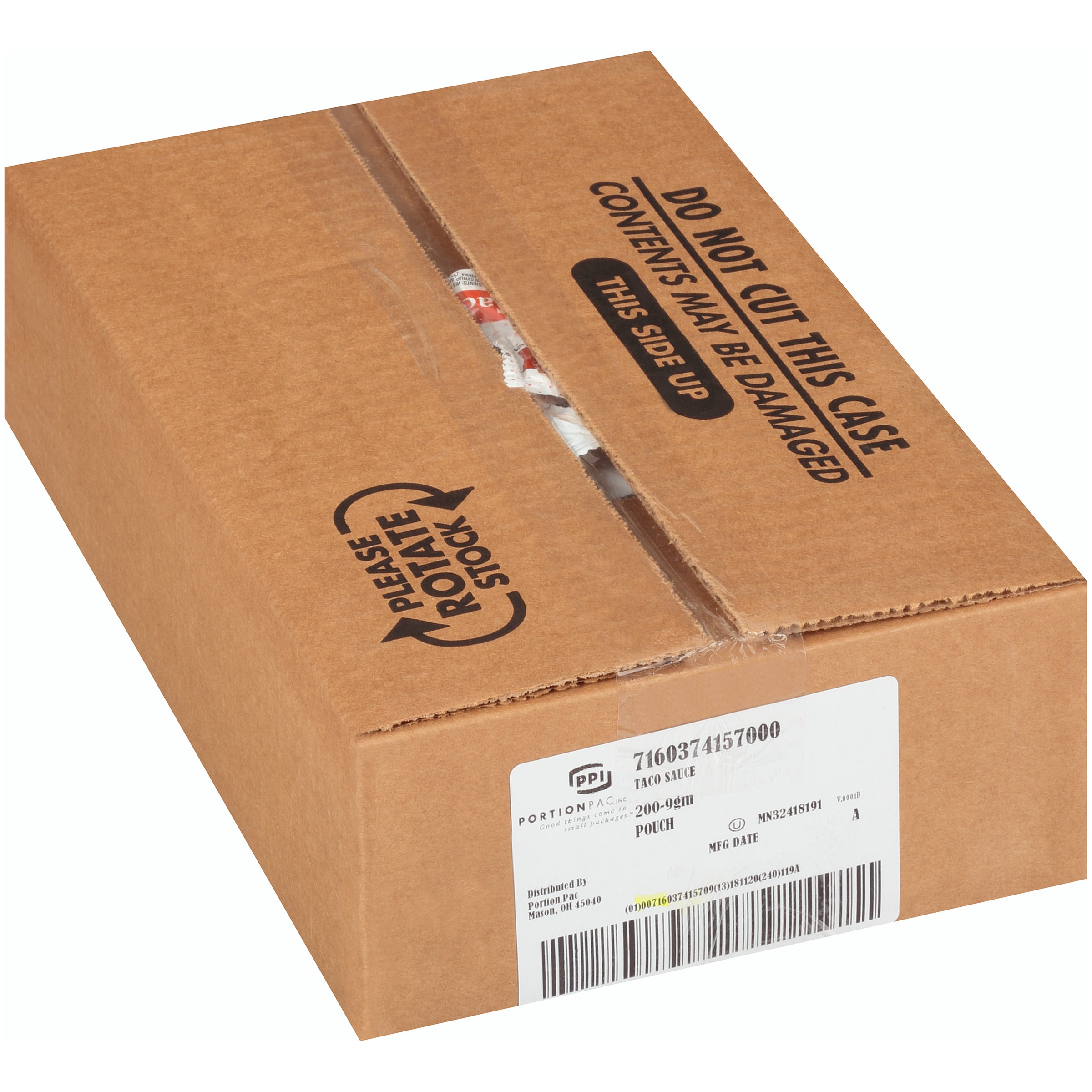 PPI Single Serve Taco Sauce 9 Gram Packets 200 Per Case