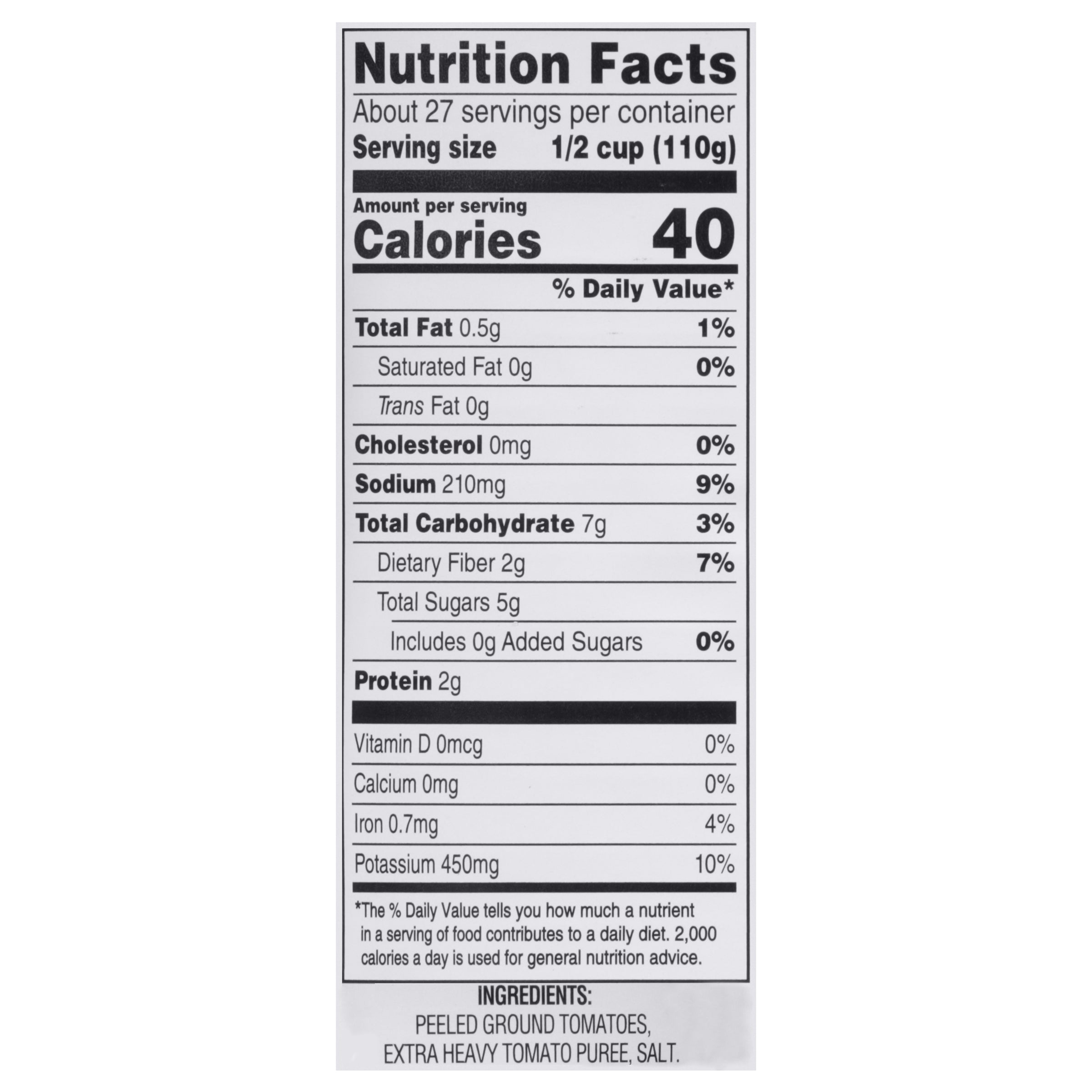 6 in 1 Peeled Ground Tomato in Extra Heavy Puree 105 Ounce Can - 6 Per Case.