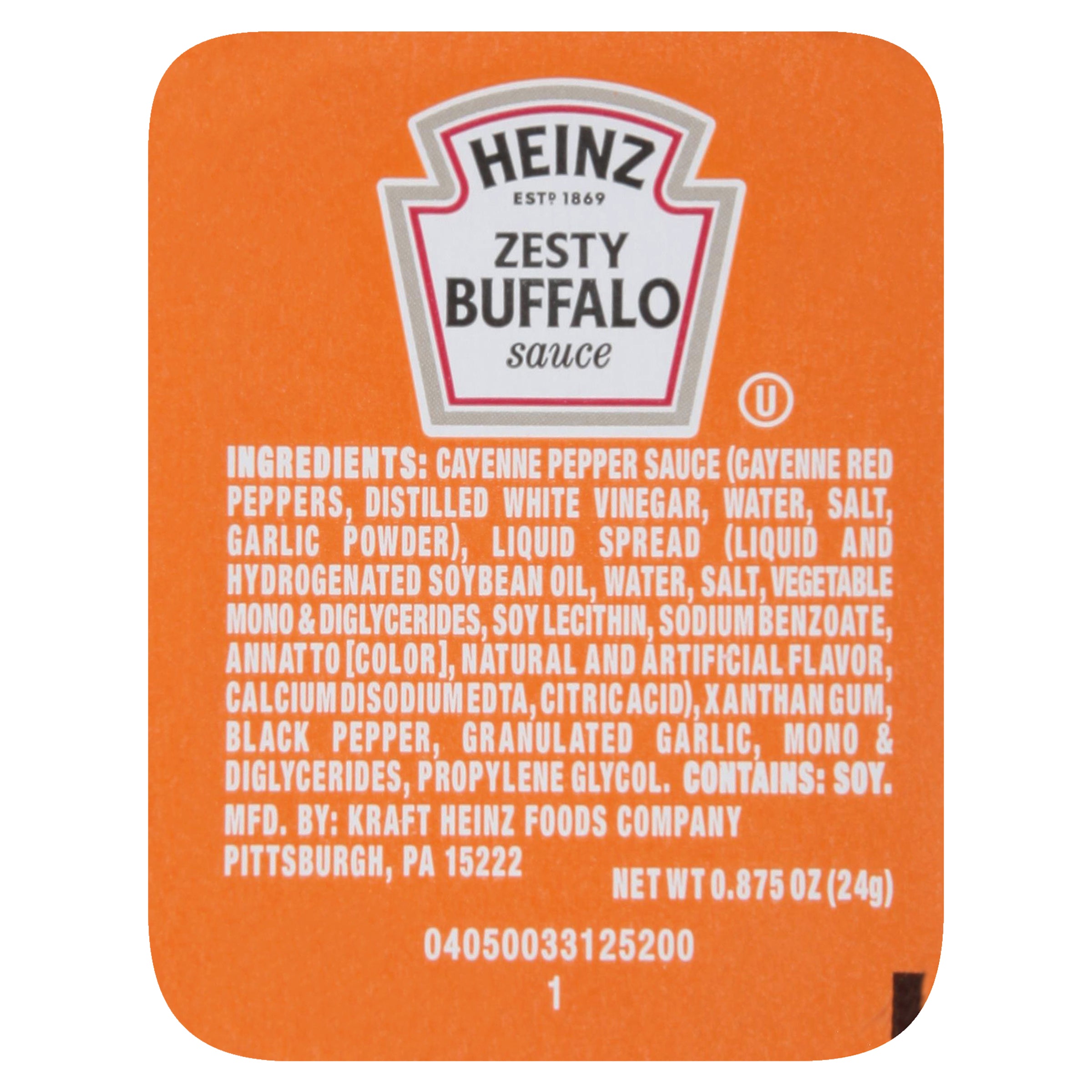 HEINZ Single Serve Zesty Buffalo Sauce 0.875 Ounce Cups 100 Per Case