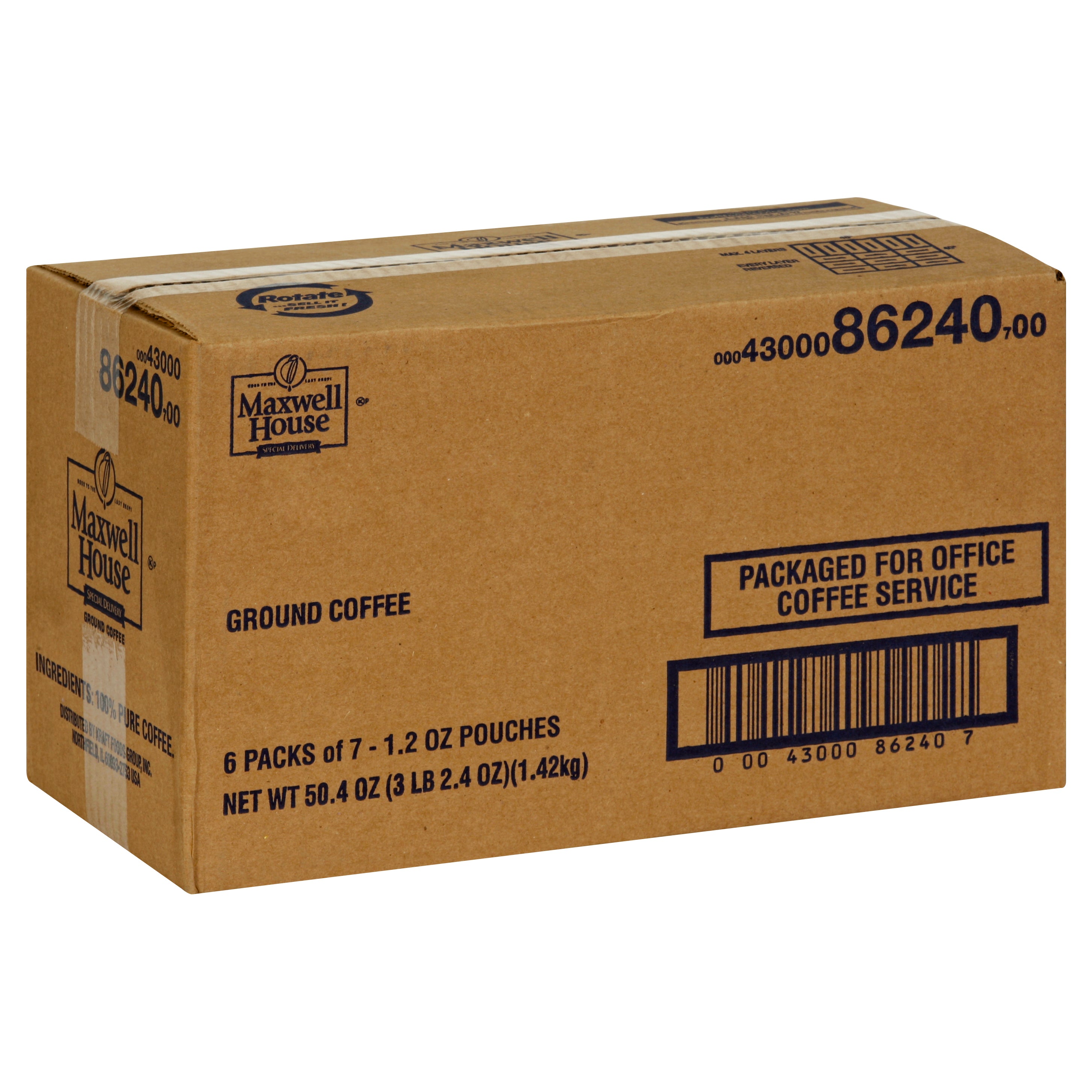 Maxwell House Office Coffee Service Coffee Filter Pack, 3.15 Pound Each - 1 Per Case.