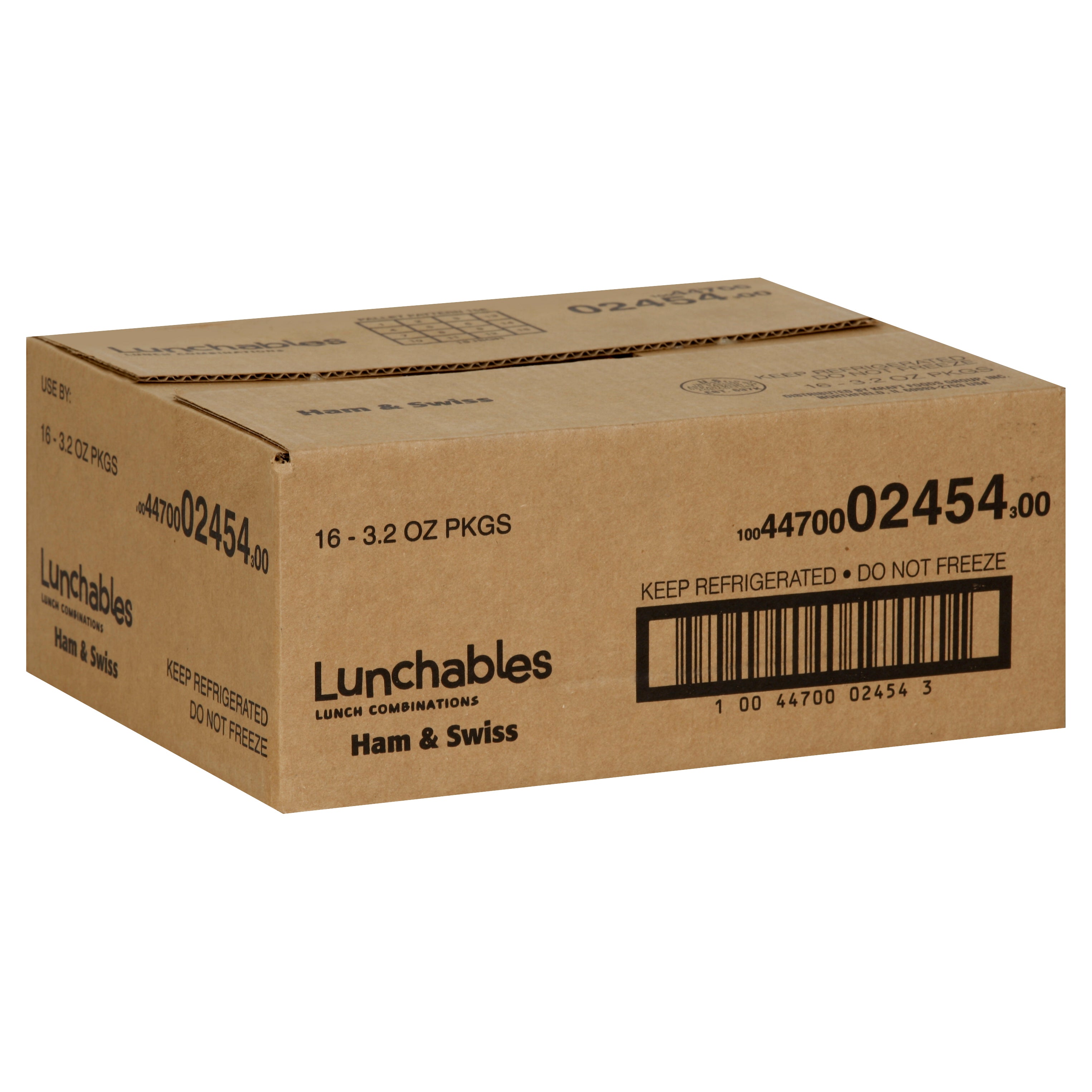 Lunchable Ham & Swiss Cheese, 3.2 Ounce Size - 16 Per Case.
