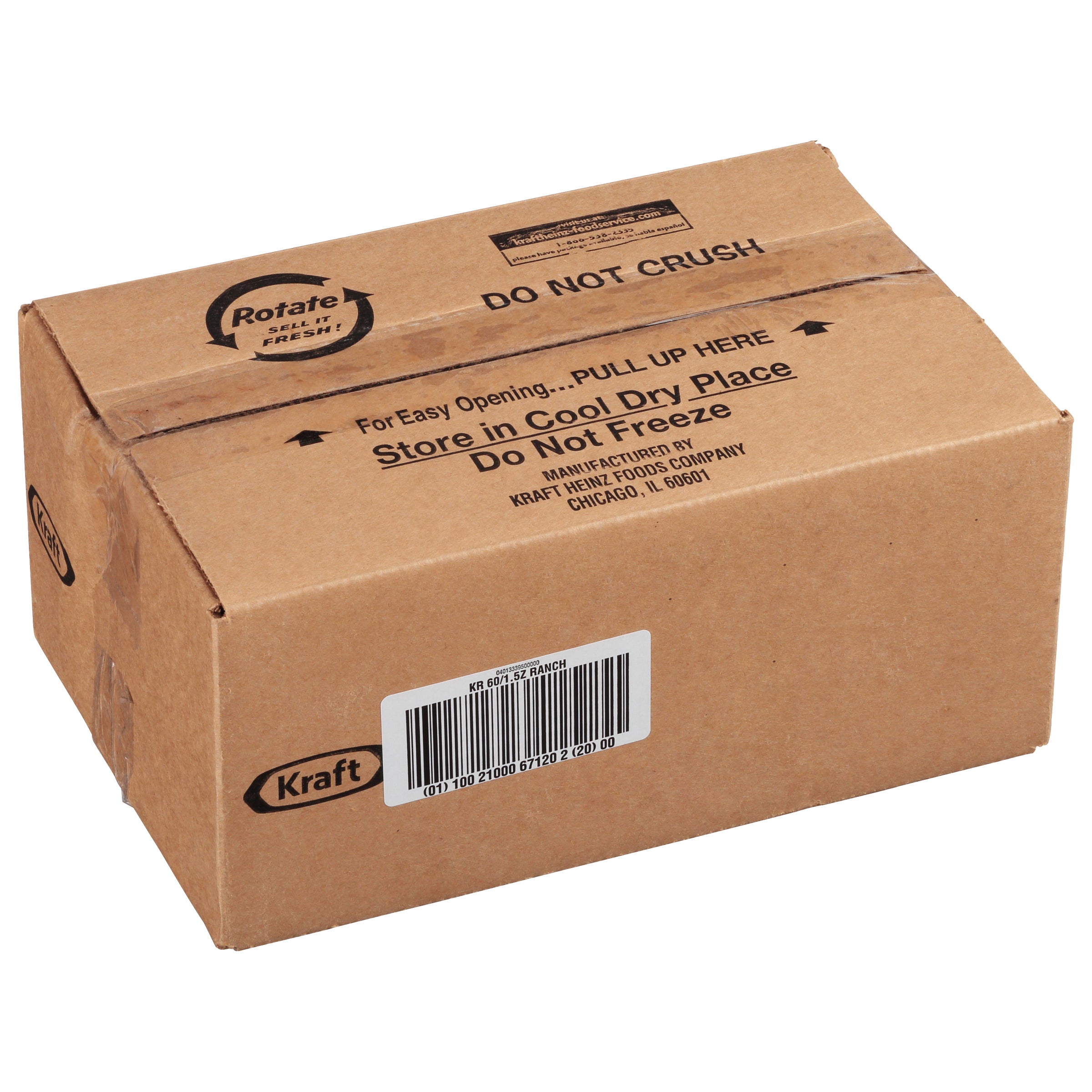 Kraft Ranch Dressing 60 Casepack 1.5 Ounce Packets