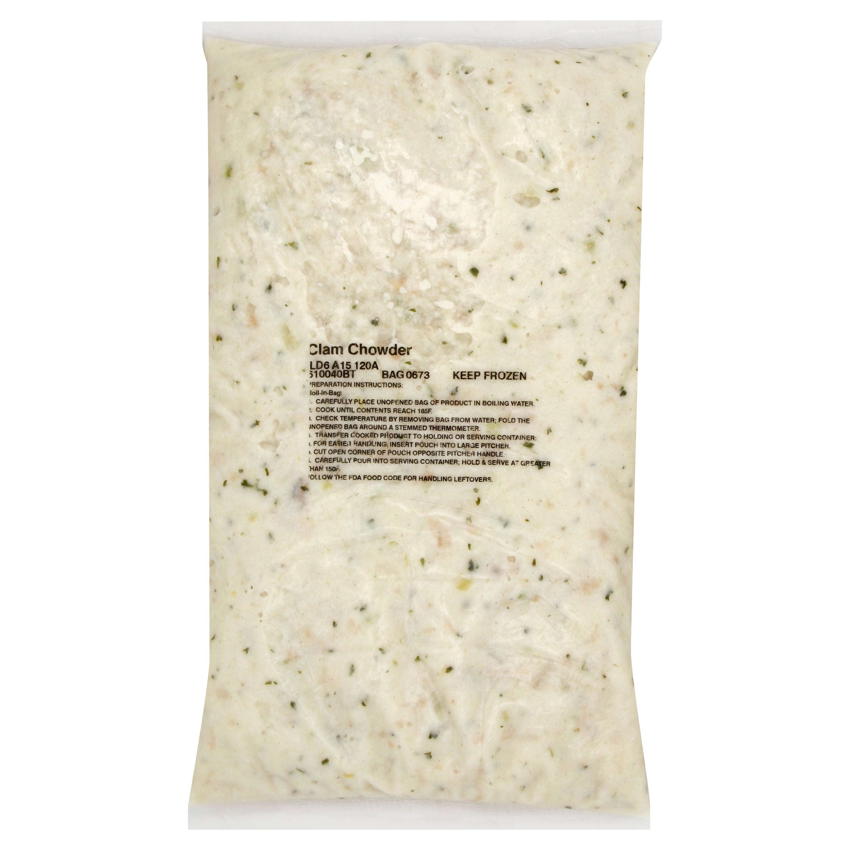 HEINZ CHEF FRANCISCO Boston Style Clam Chowder Soup 8 lb. Bag 4 Per Case