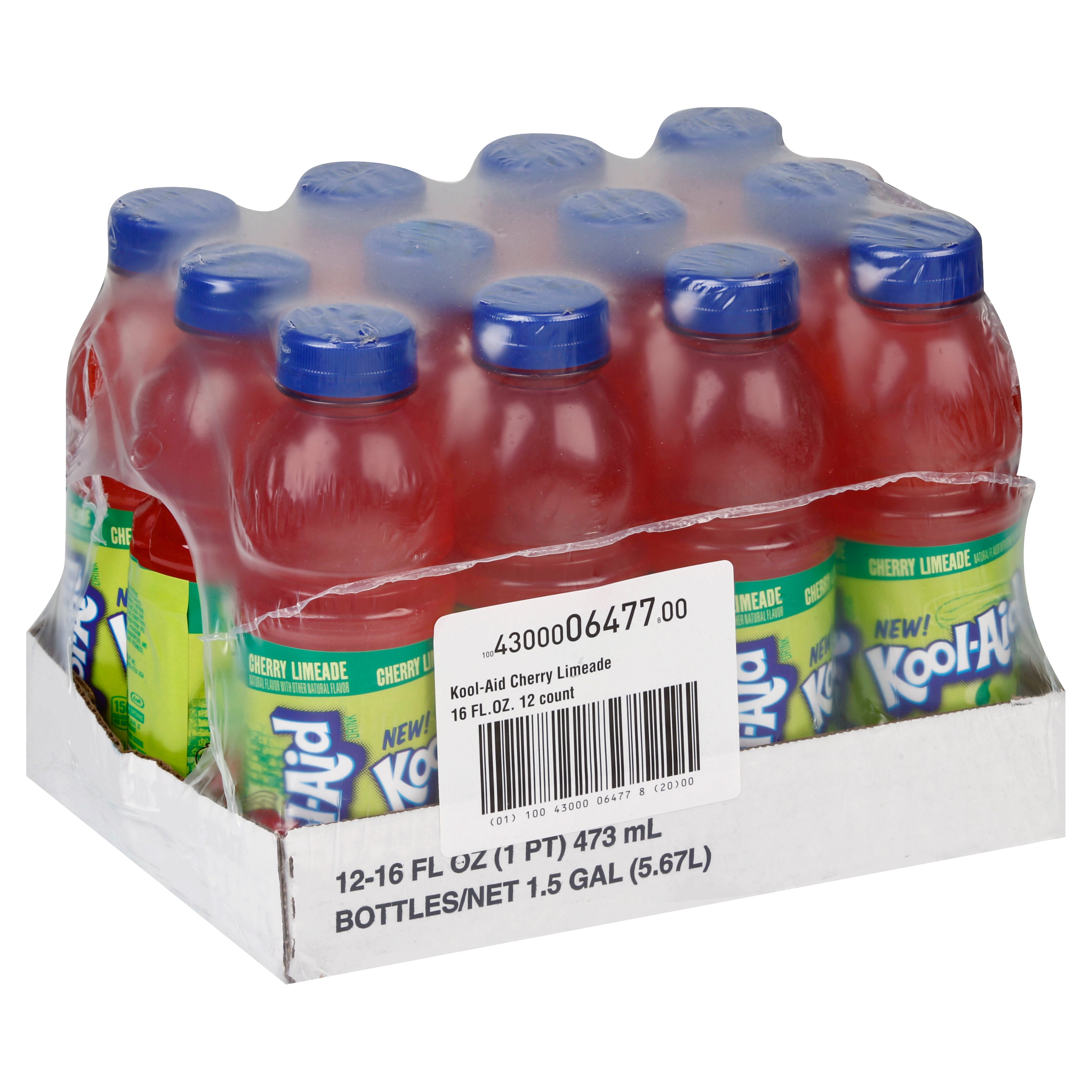 Kool Aid Cherry Limeade Ready To Drink Beverage, 16 Fluid Ounce - 12 Per Case.