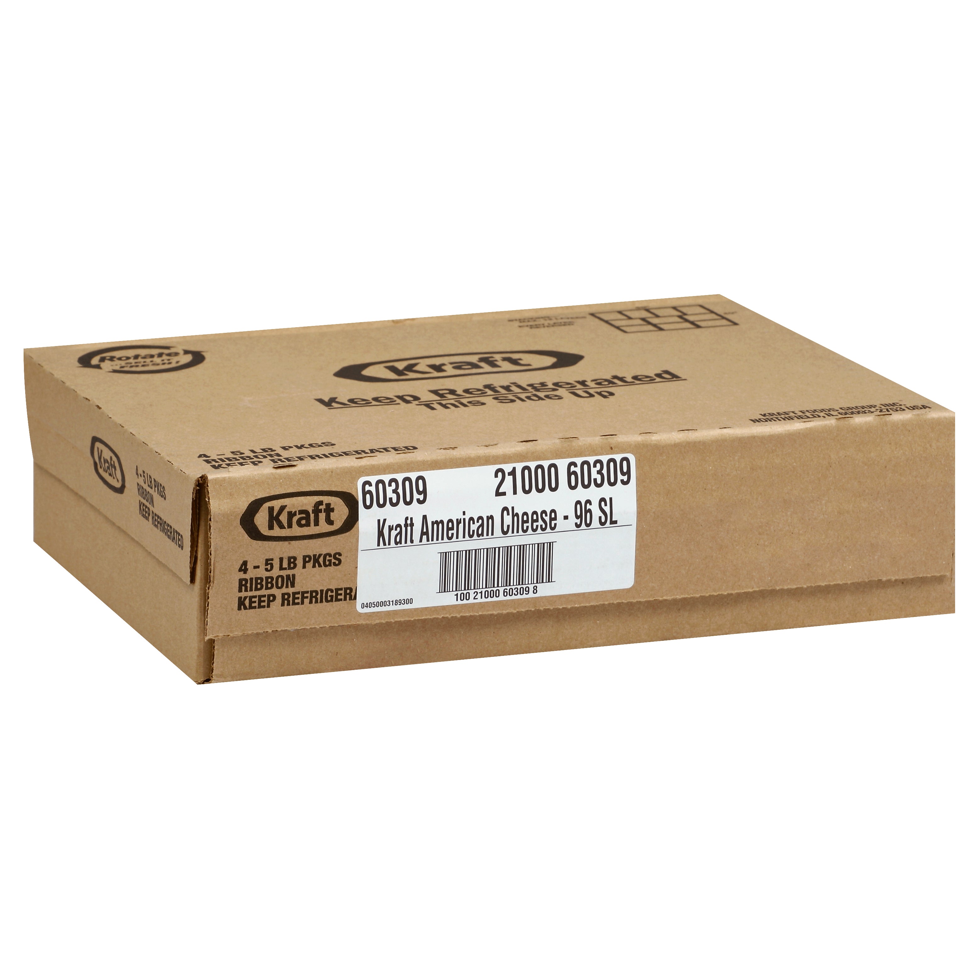 KRAFT American Sliced Cheese (96 Slices) 5 lb. 4 Per Case