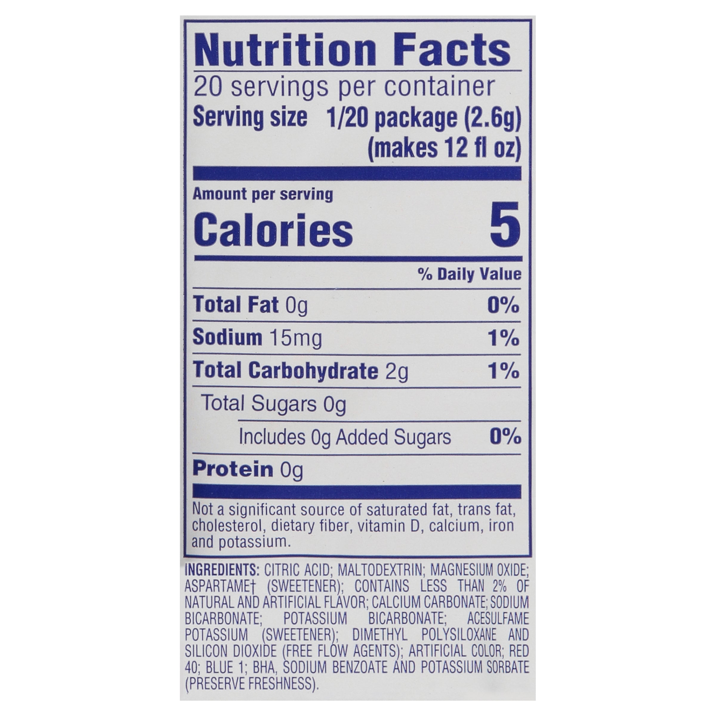 CRYSTAL LIGHT Single Serve Sugar-Free Fruit Punch Powdered Mix 1.8 Ounce Packet 12