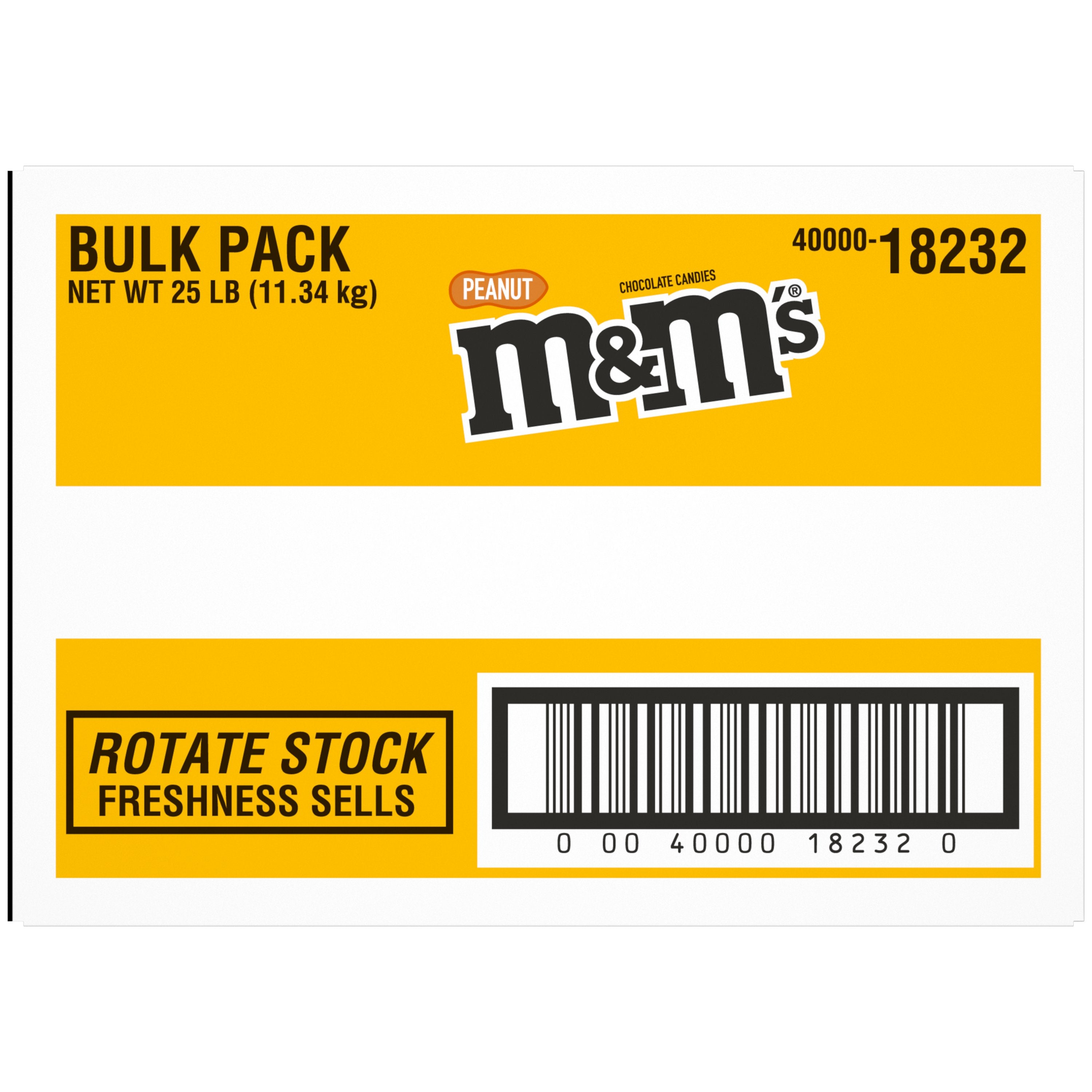 M&m's Peanut Bulk 25 Pound Each - 1 Per Case.