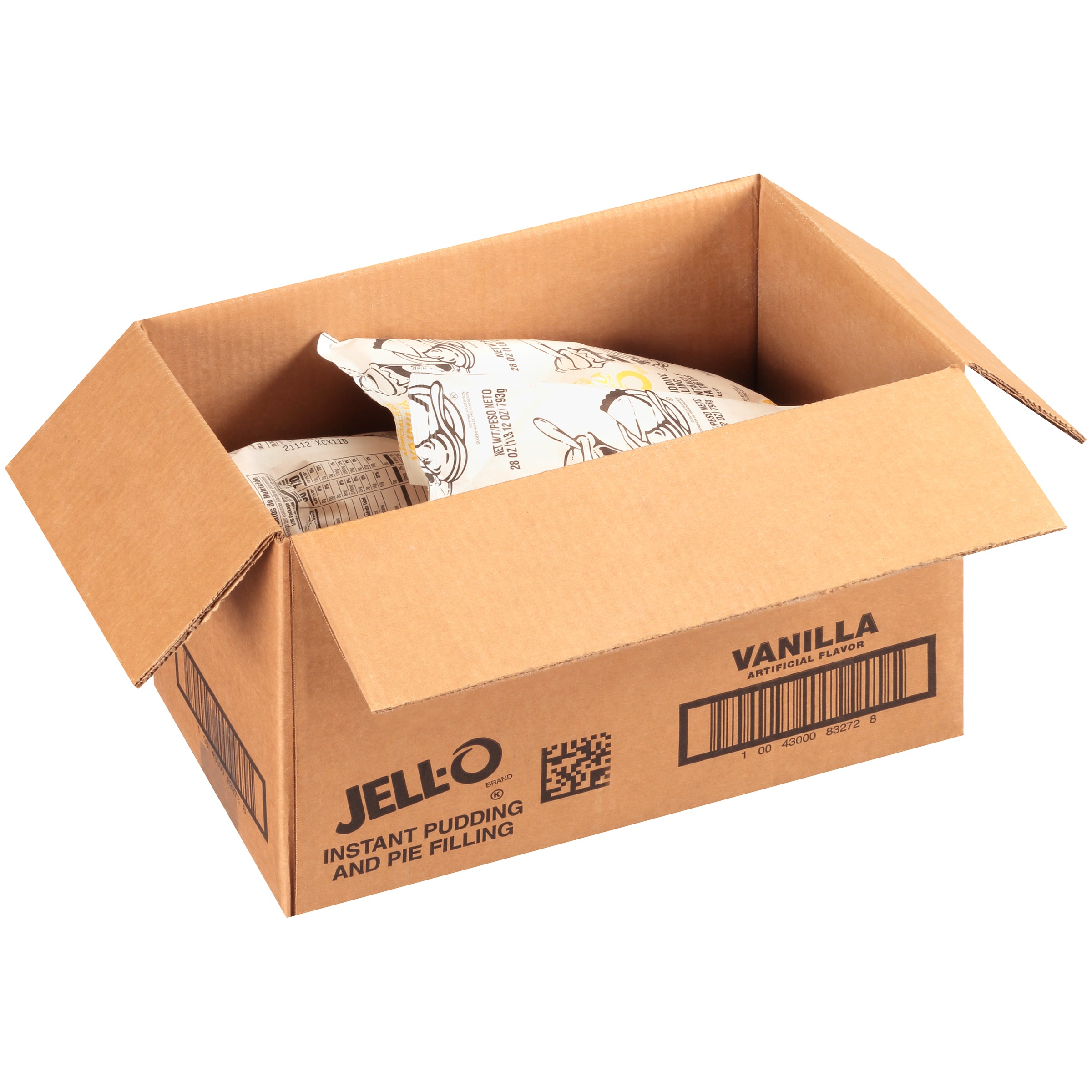 Jell-O Vanilla Instant Pudding & Pie Filling 12Casepack 28 Pouches