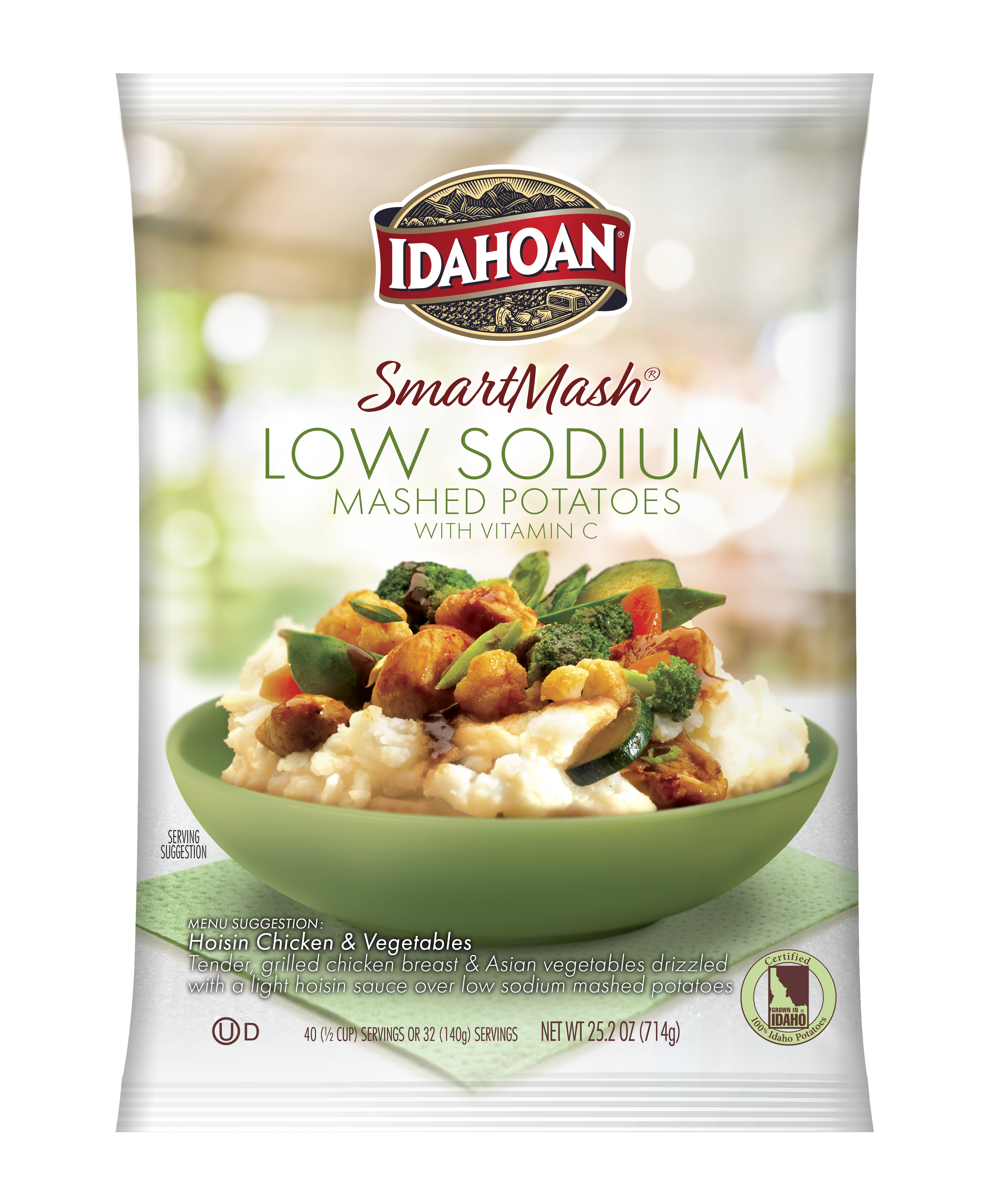 Idahoan® Smartmash® Low Sodium Mashed Potatoes With Vit Hs 25.2 Ounce Size - 12 Per Case.