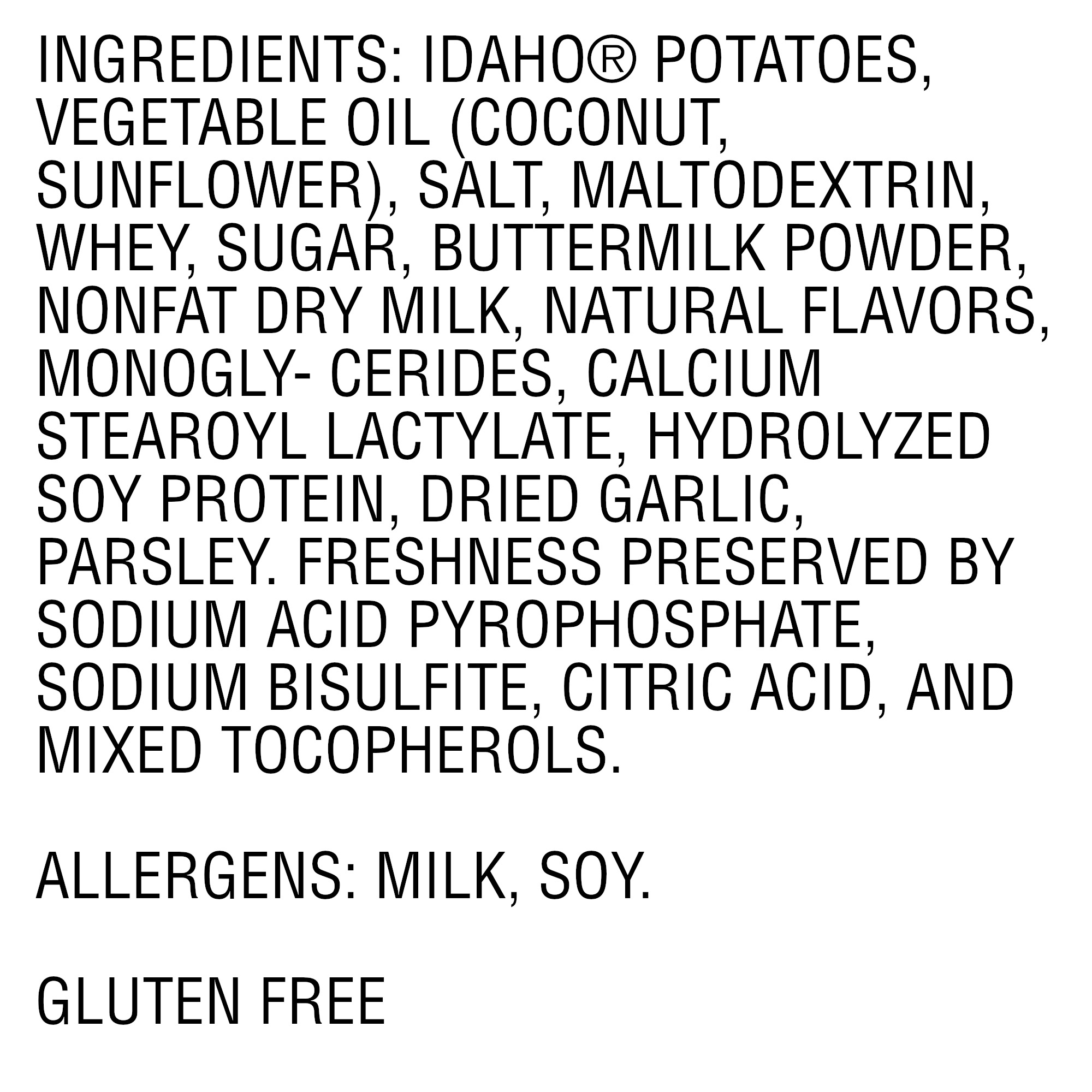 Idahoan Foods Roasted Garlic Pouch 4 Ounce Size - 12 Per Case.