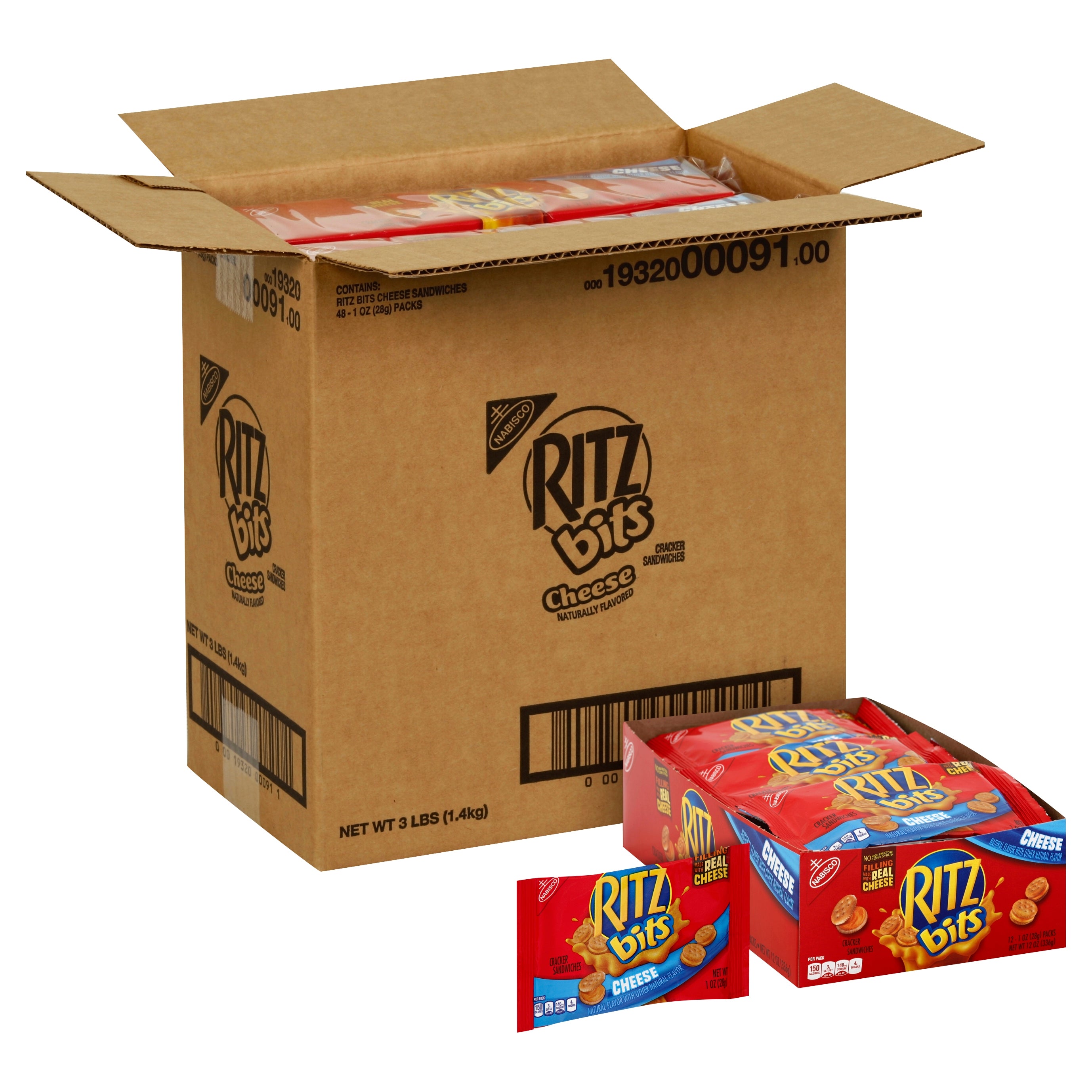 Ritz Bits Cracker Sandwiches Cheese 1 Ounce Size - 48 Per Case.