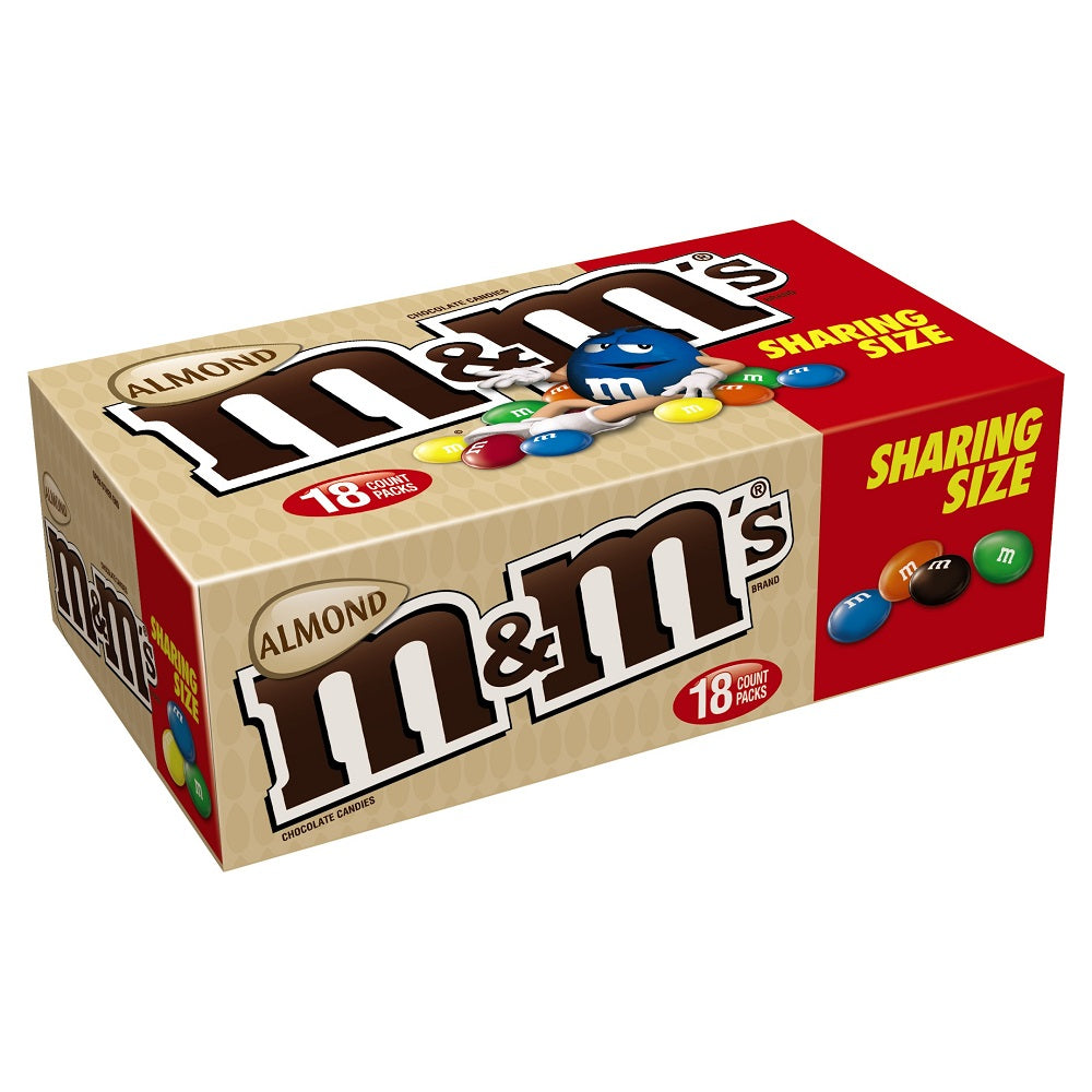 M&M'S Peanut Mix Chocolate Candy Share Size Pack, 2.5 oz (18 Count