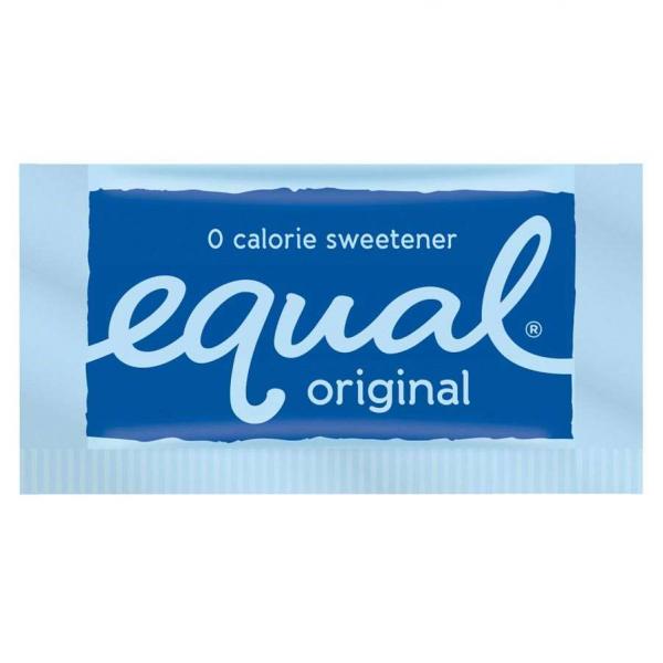 Equal Single Serve Packets Blue Gram 0.08 Grams Each - 2000 Per Case.