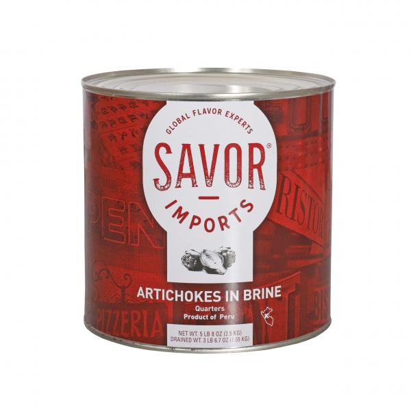 Savor Imports Artichoke Hearts Quarters Kilogram 2.5 Kg - 6 Per Case.