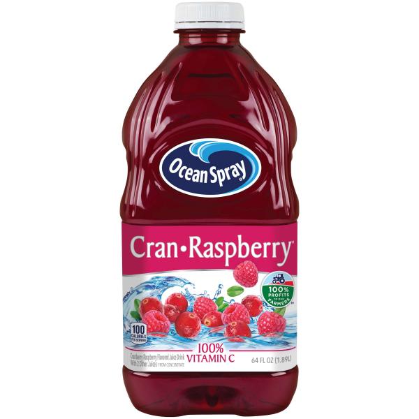 Ocean Spray Drink Cranrasp 64 Fluid Ounce - 8 Per Case.